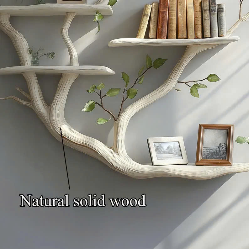 Rustic Wood Wall Shelf Floating Bookshelf Wood Living Room Decor Gift SINLTBS022