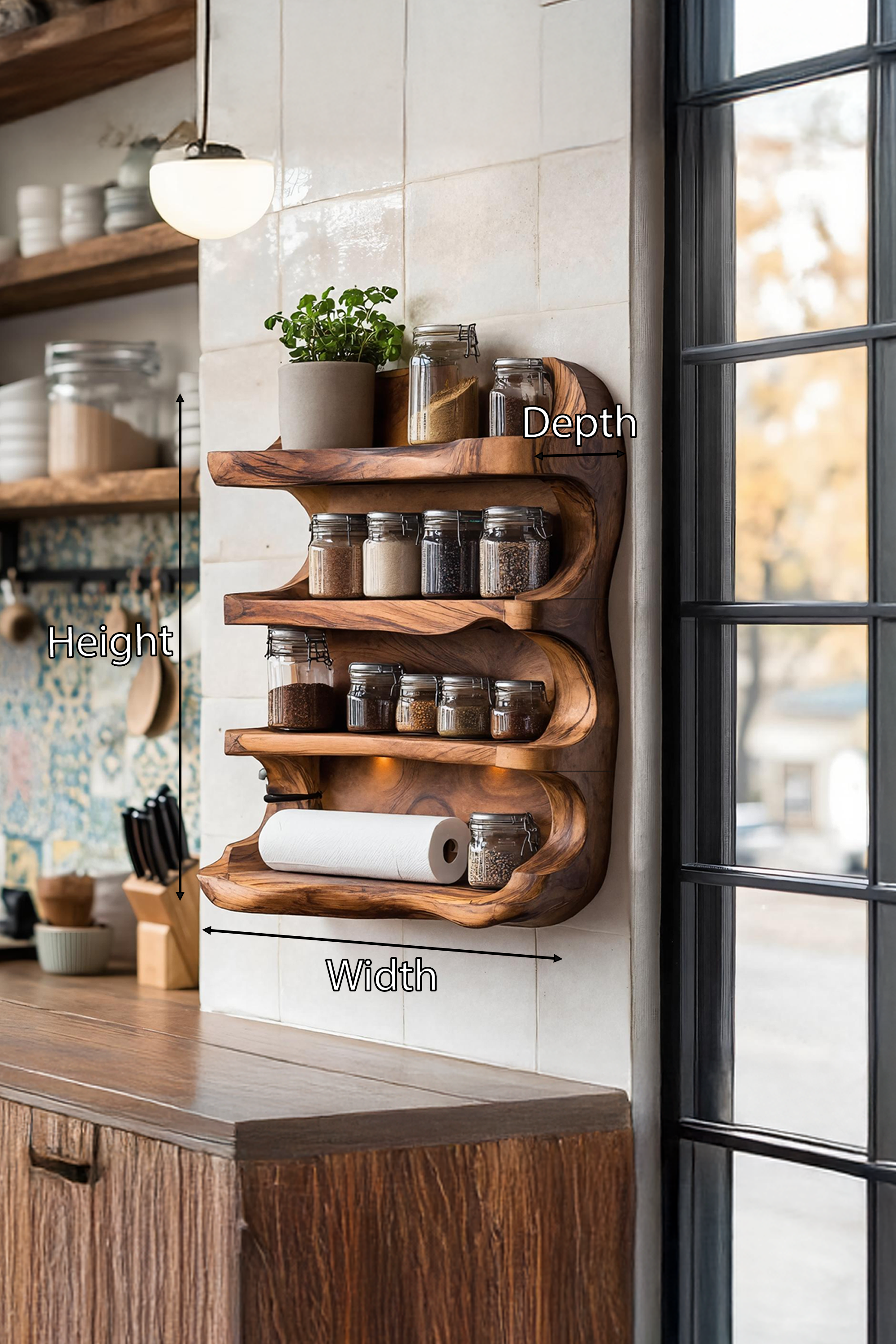 Rustic Style Handmade Spice Holder For Kitchen Furniture SILDTTRSRS009