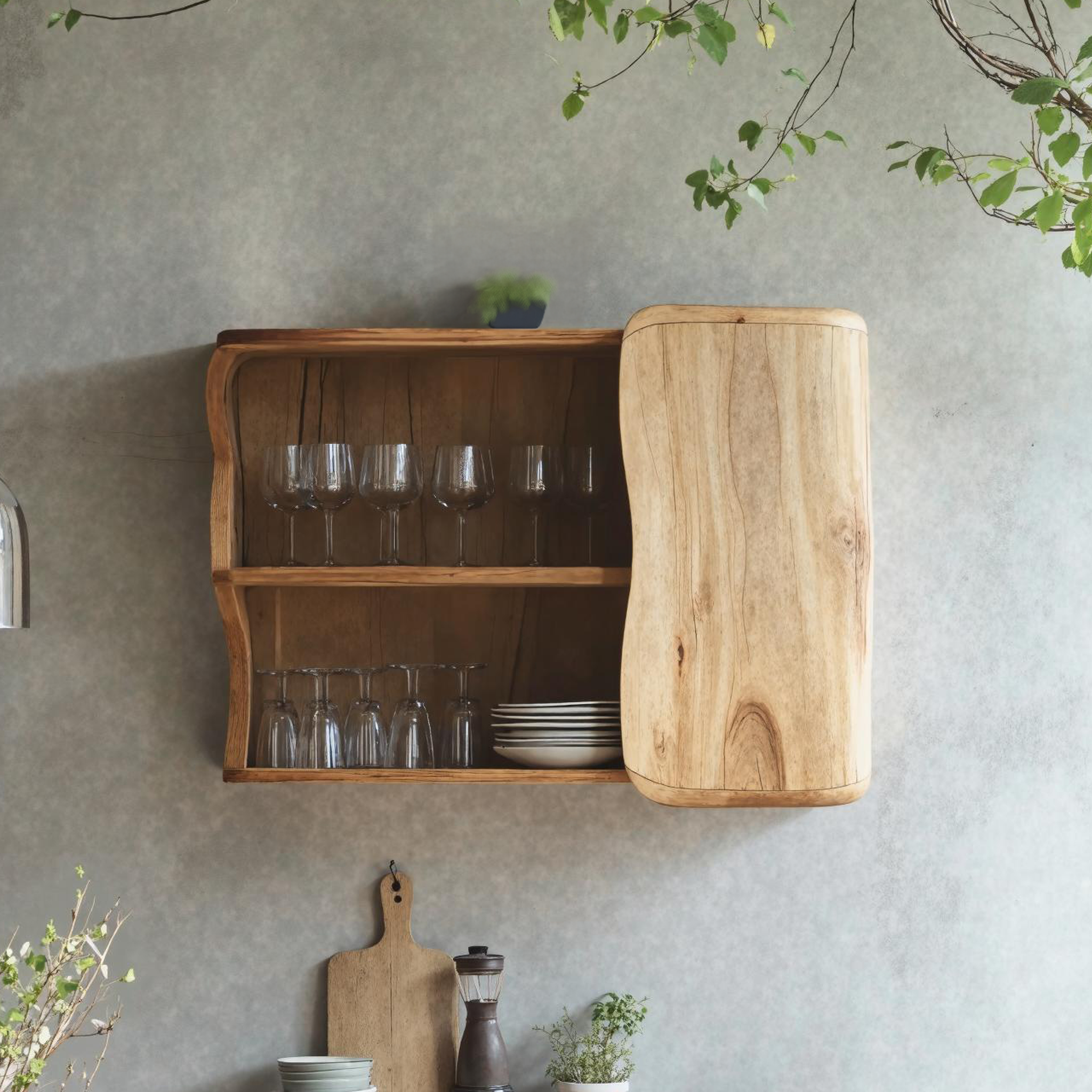Farmhouse Wooden Kitchen Cabinet For Kitchen SILDTKC007