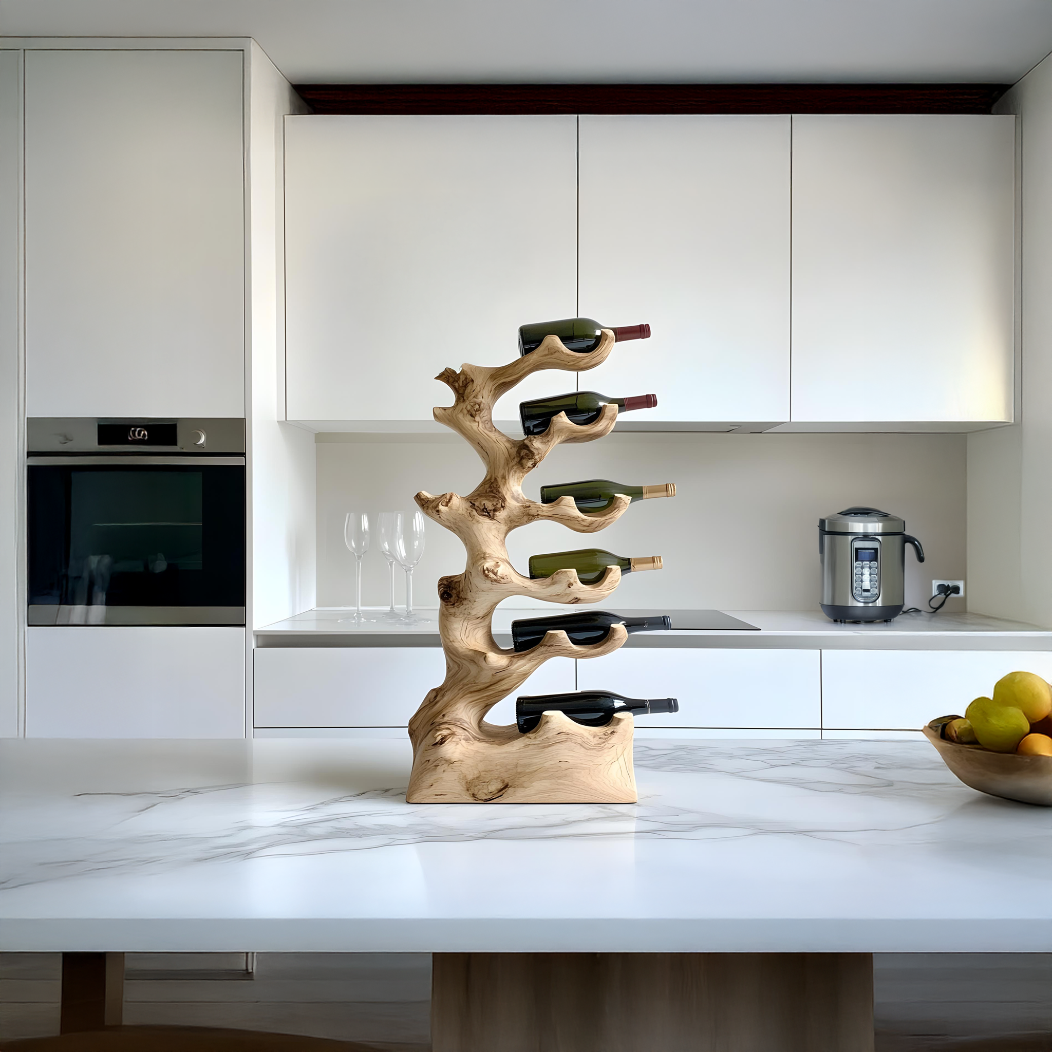 Mid Century Wine Rack For Kitchen Wine Bottle Decor SILDTTRWH001