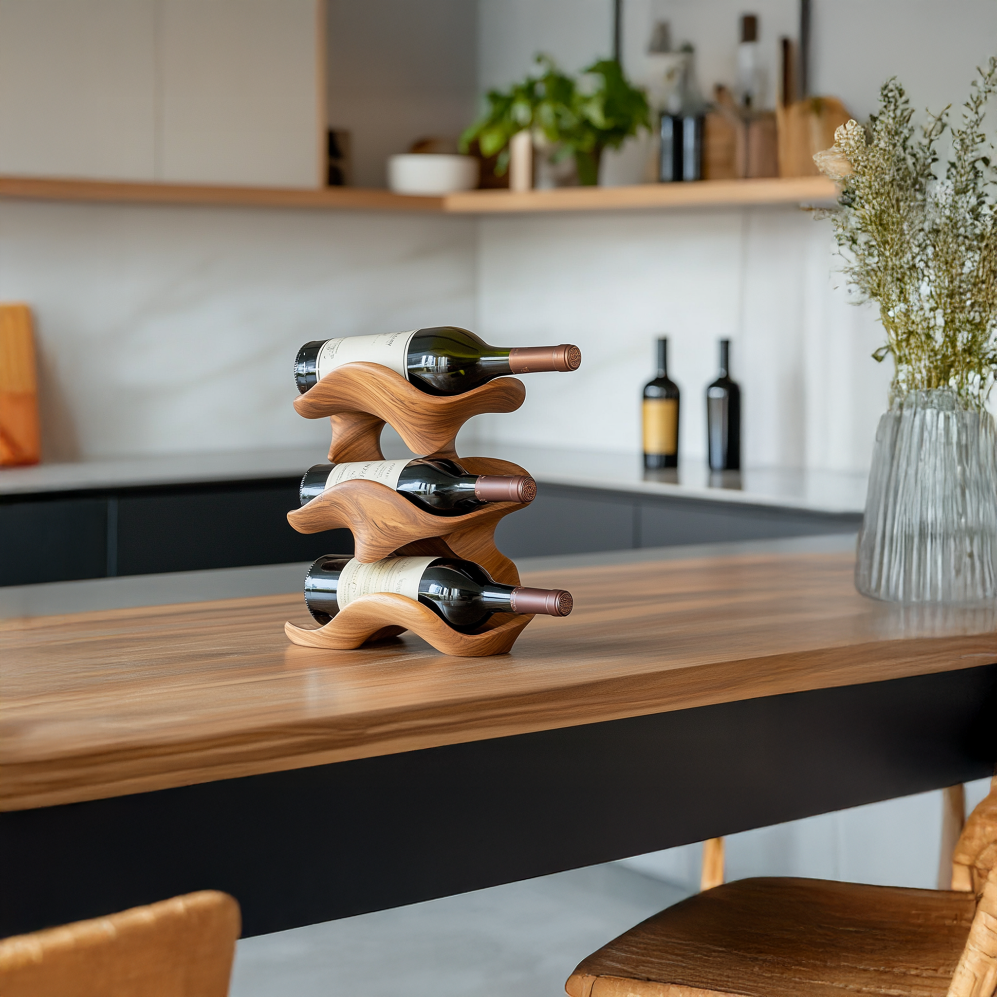 Handcrafted Wine Holder For Living Room Wall Mount SILDTTRWH003
