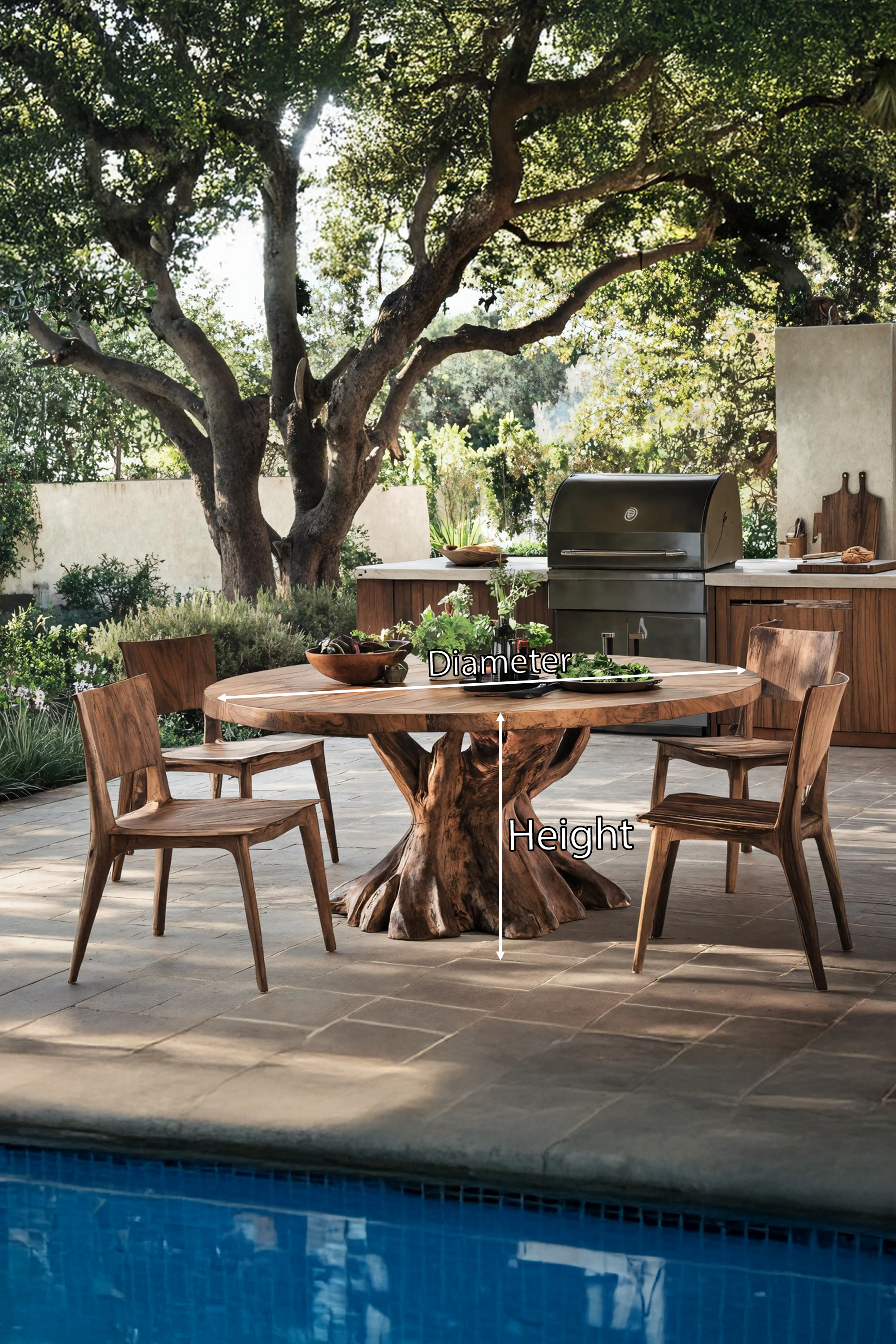 Handcrafted Kitchen Table For Artisanal Decor SILDTTRDN005