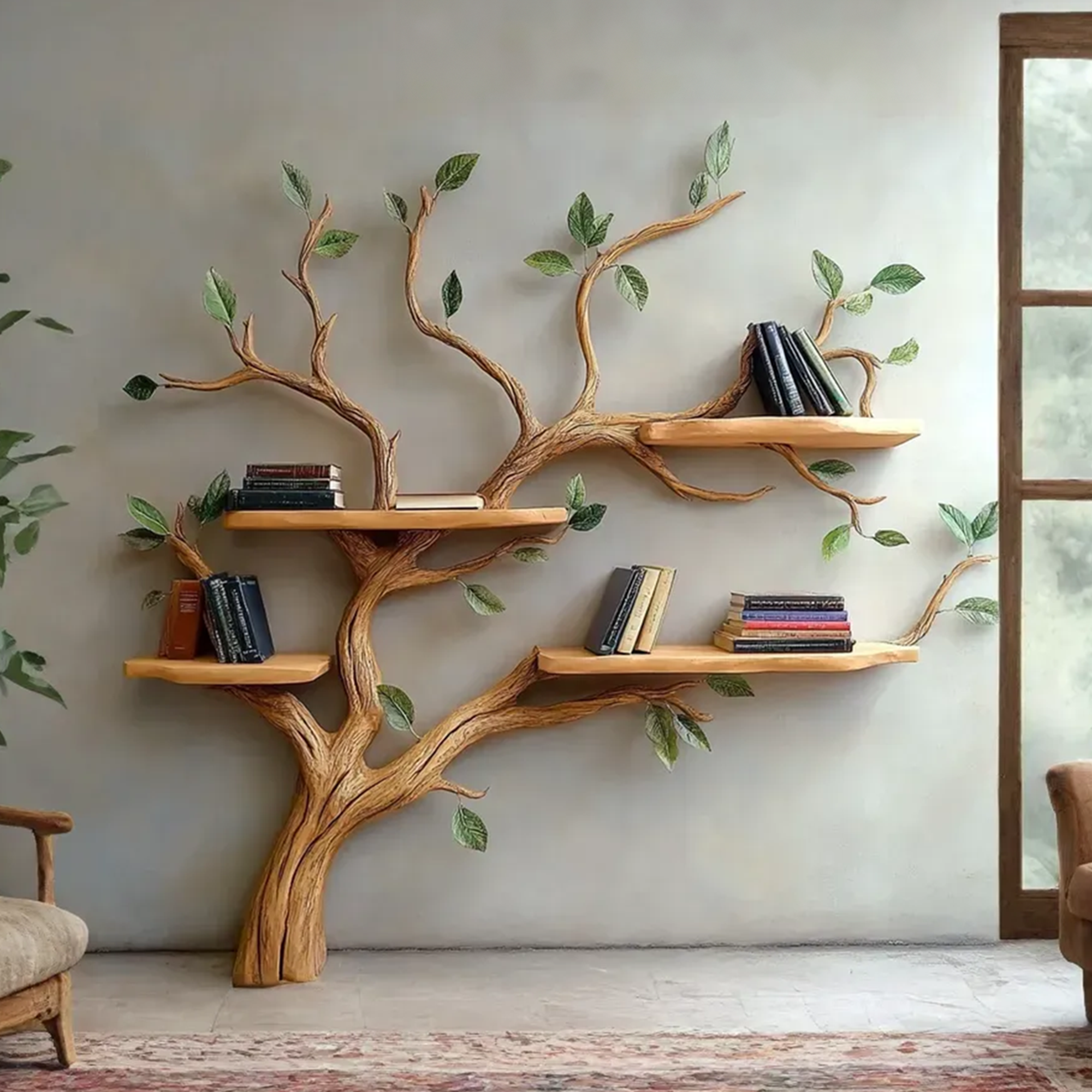 Floating Shelf Wood Branch Tree Shelf Home Decor SINLTB111