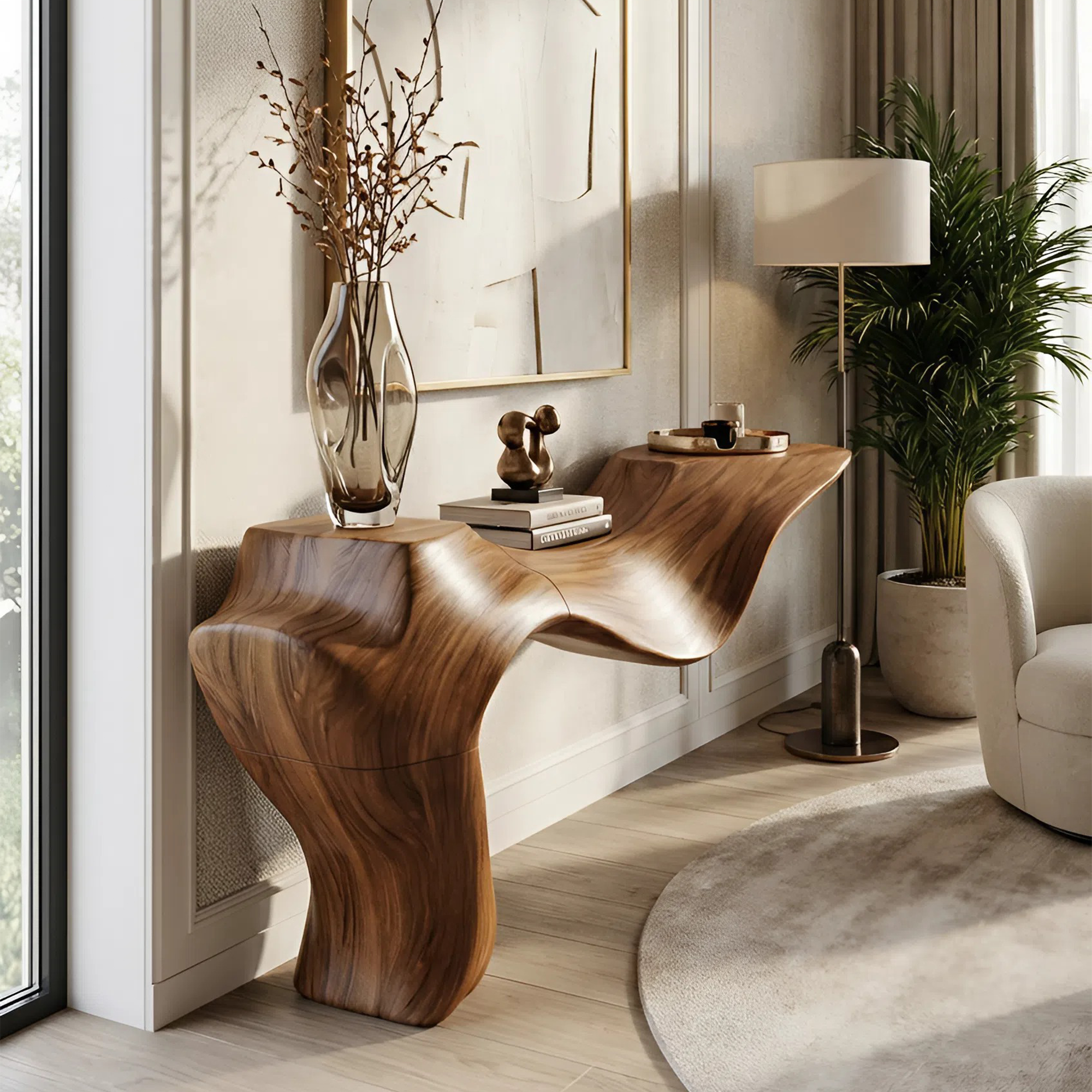 Rustic Live Edge Console Table For Entryway Design Ideas SILDTTNCS001