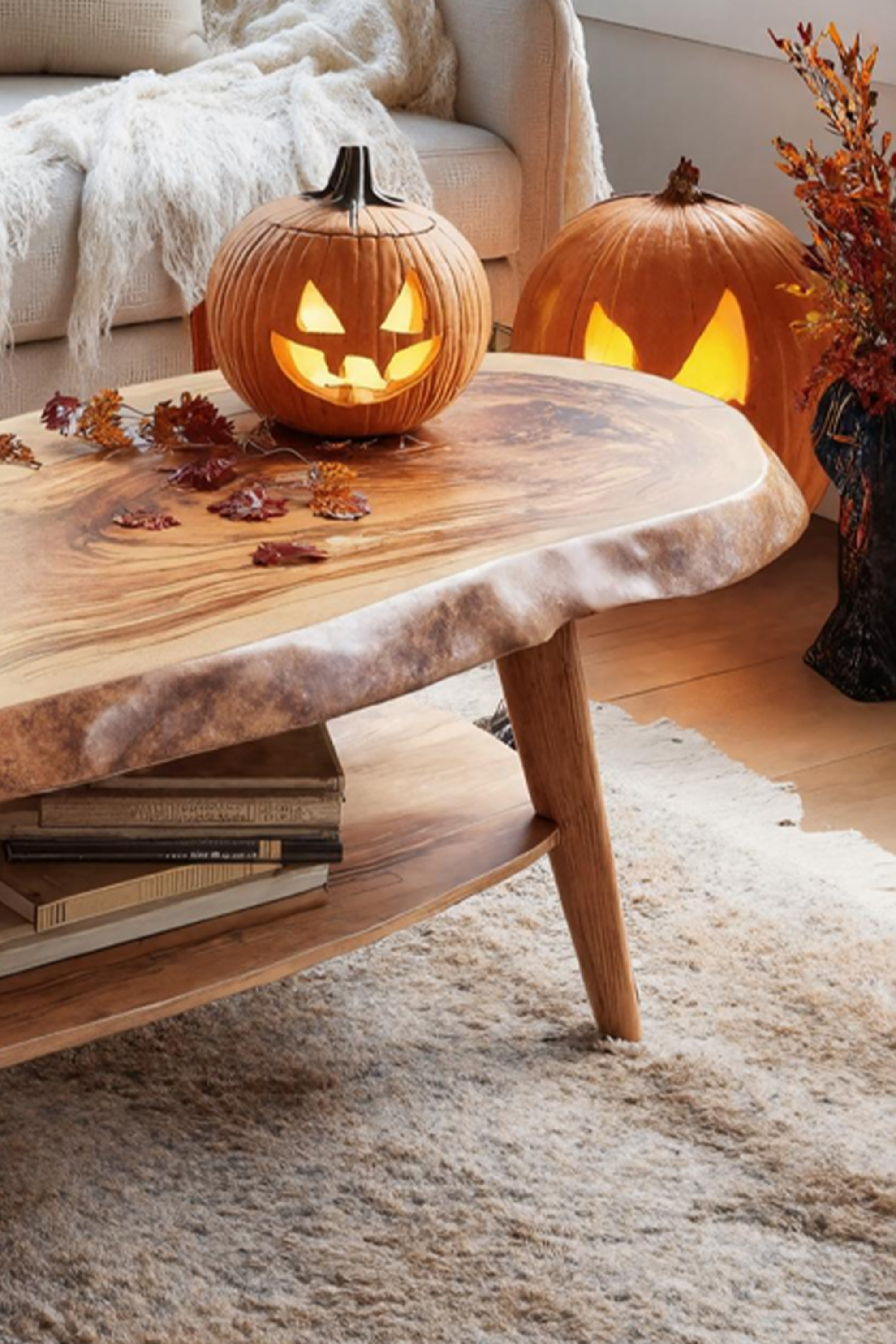 Modern Wooden Live Edge Coffee Table Entryway Design Trick Or Treat SILDTTNHCF037