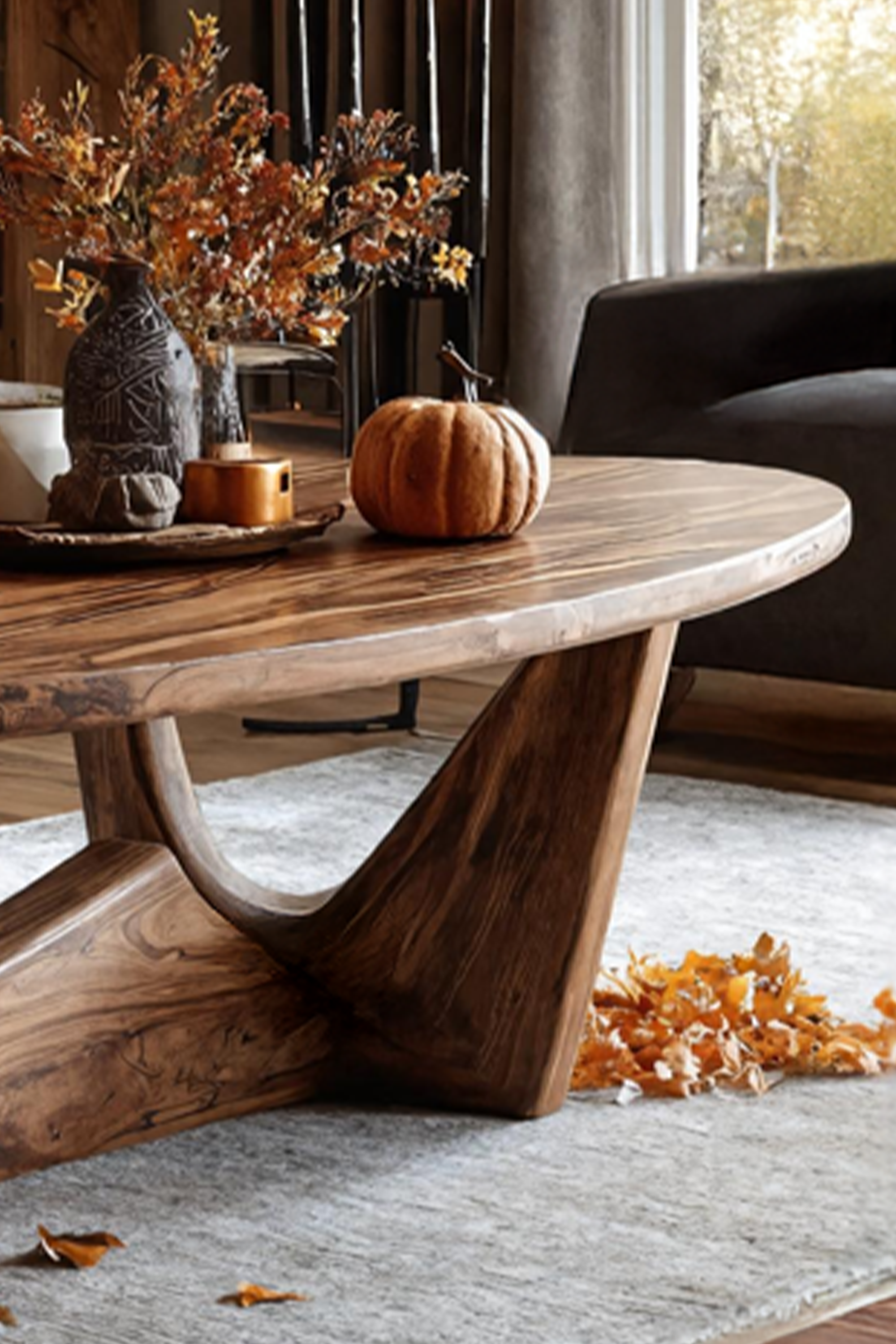 Modern Solid Wood Coffee Table Entryway Design Halloween Inspired SILDTTNHCF024