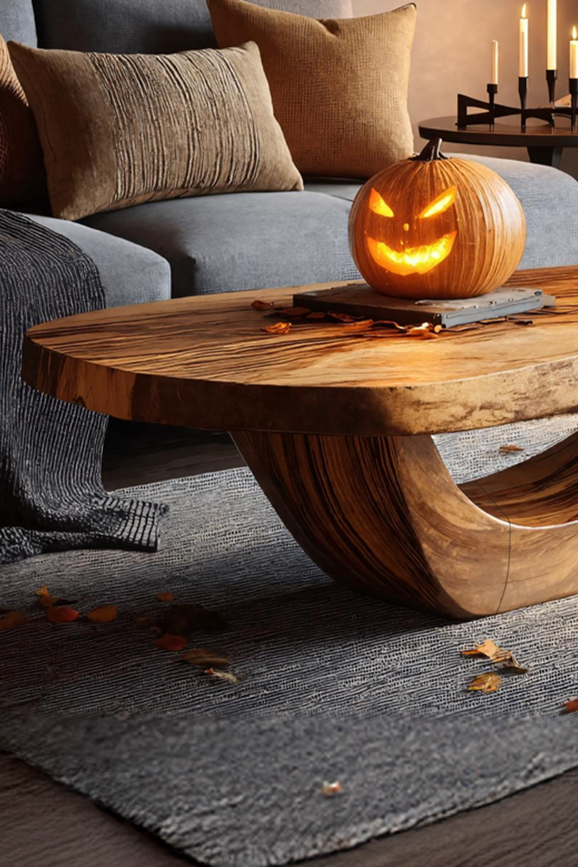 Handcrafted Wooden Live Edge Coffee Table For Furniture Decor Autumn SILDTTNHCF028