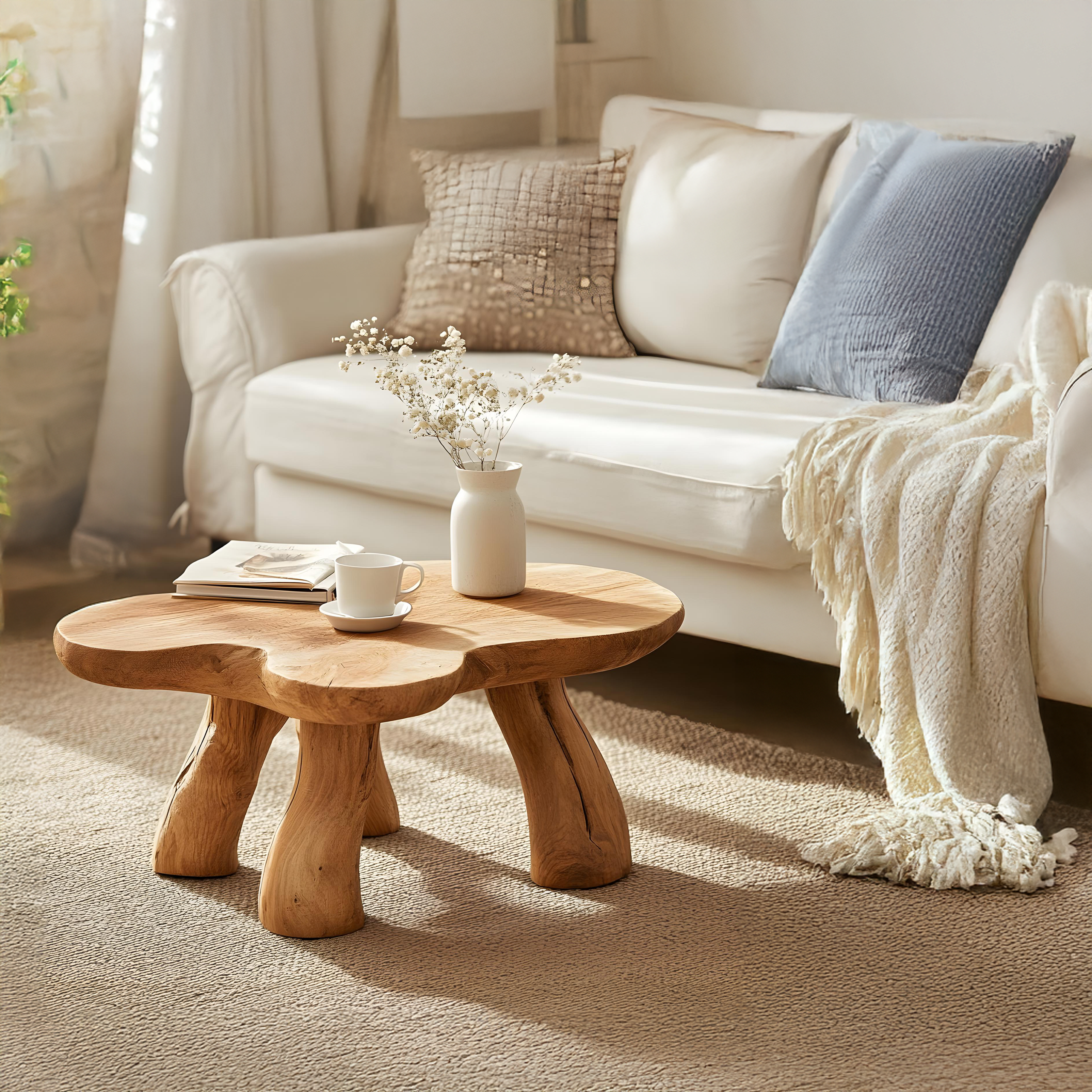 Natural Wood Coffee Table to Elevate Your Living Room Aesthetic SILDTCF122