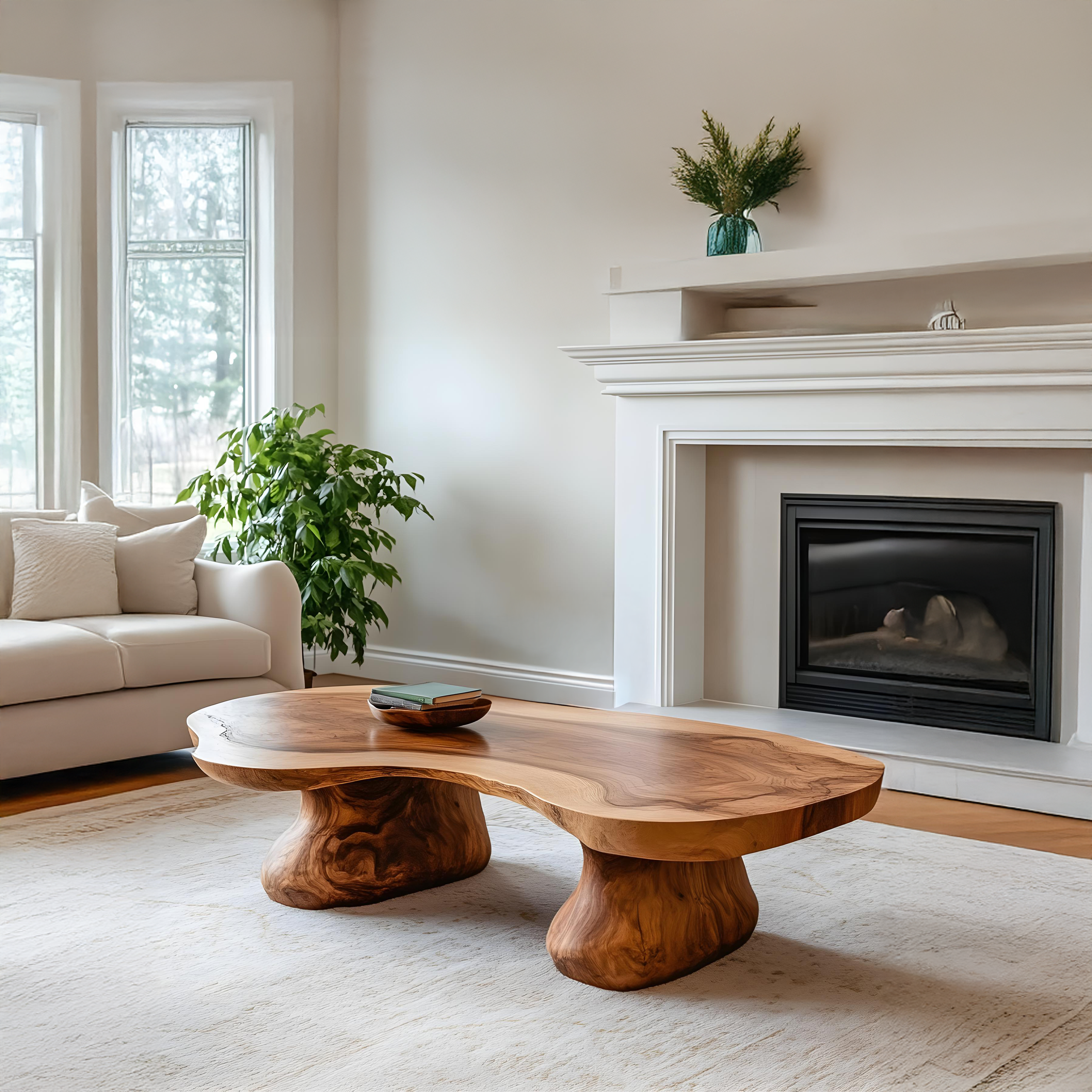 Crafted Natural Wood Coffee Table to Enhance Your Living Room Vibe SILDTCF128