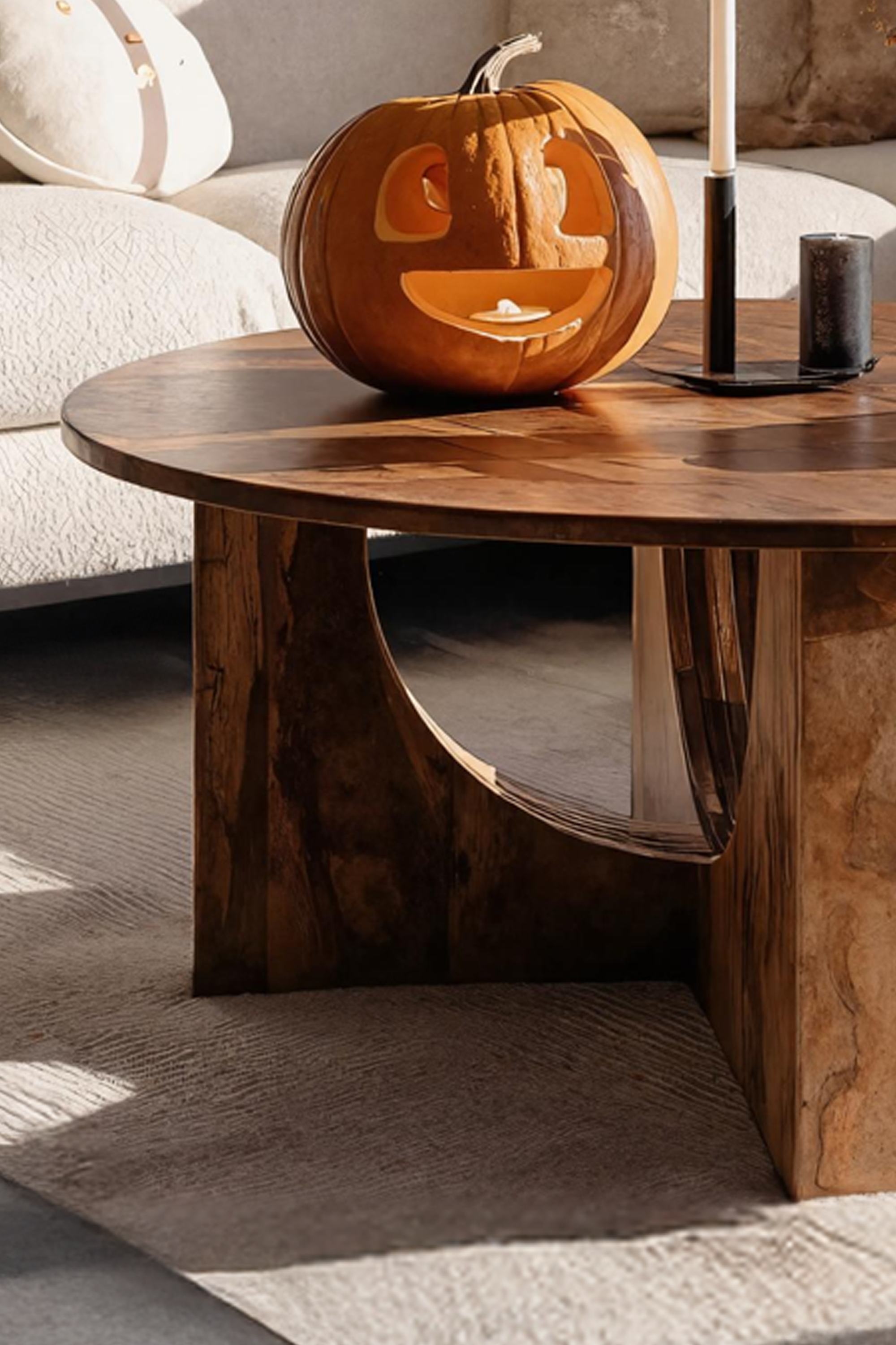 Mid Century Solid Wood Coffee Table Furniture Decor Spooky Livingroom SILDTTNHCF035
