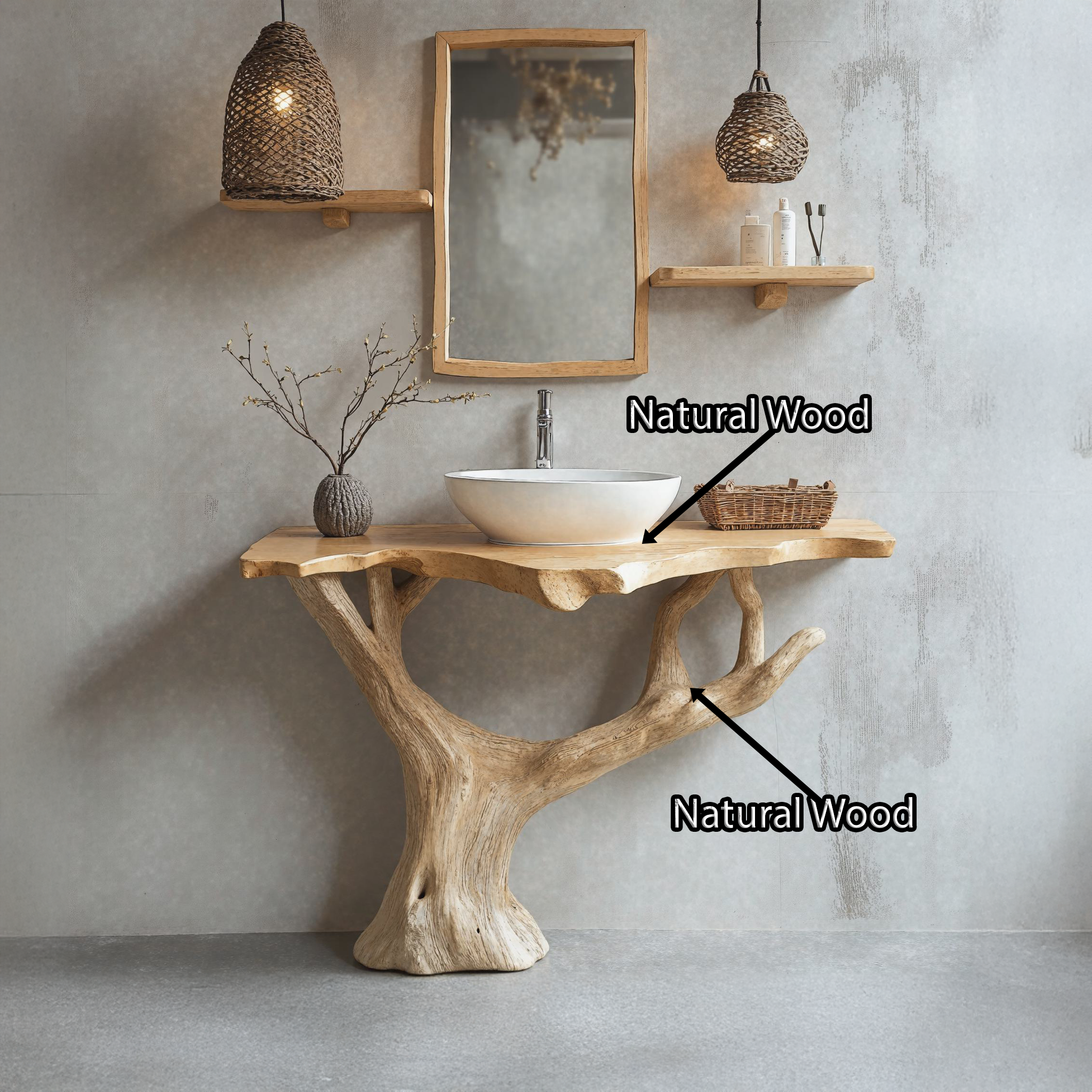 Minimalist Floating Wood Bathroom Vanity For Modern Spaces SILDTBRV105