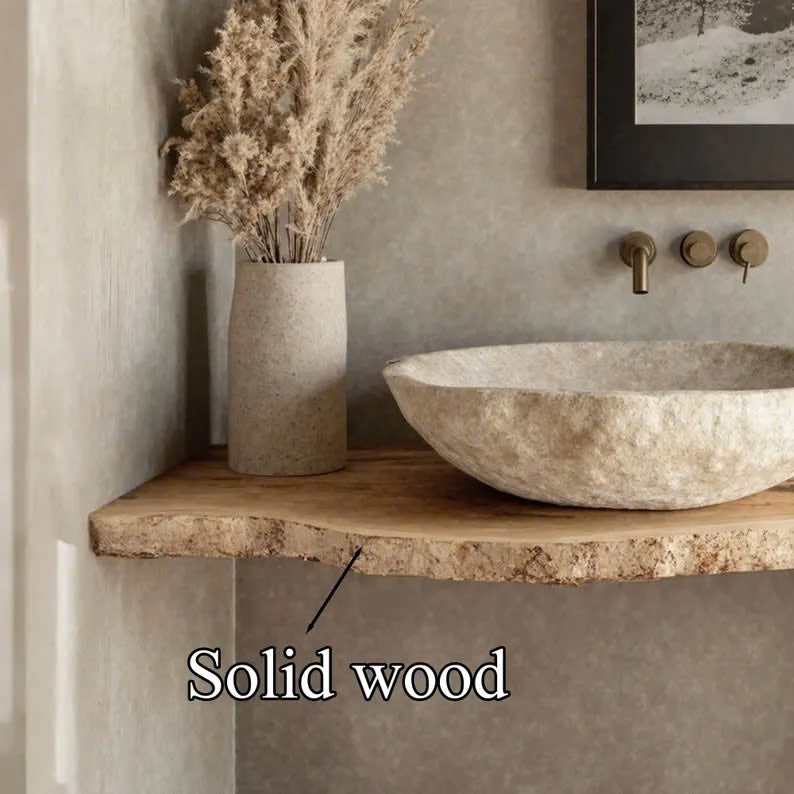 Rustic Bathroom Vanity Floating Shelf Home Decor SINLBRV032