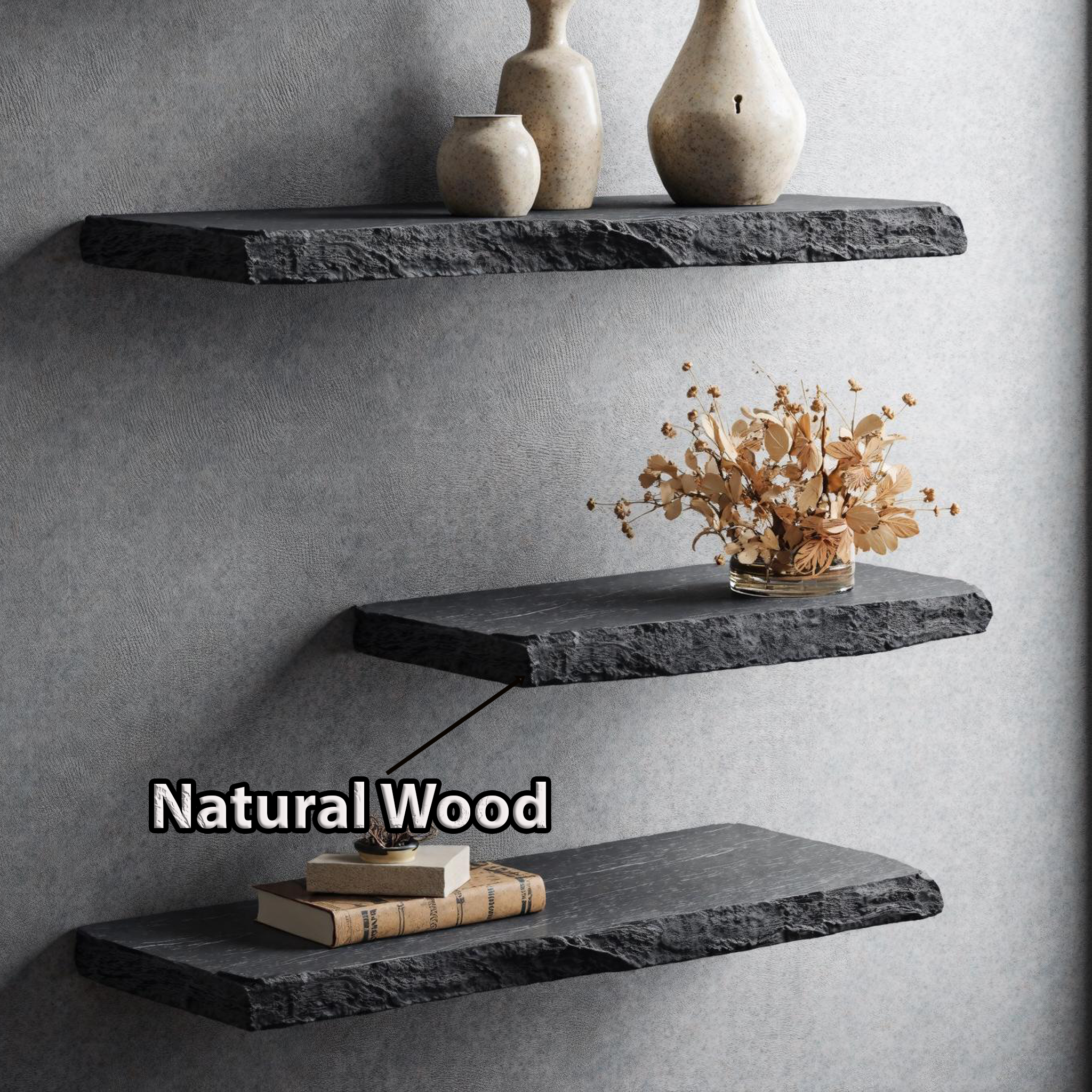 Custom Handcrafted Wooden Floating Shelf For Wall Storage SILDTFL153