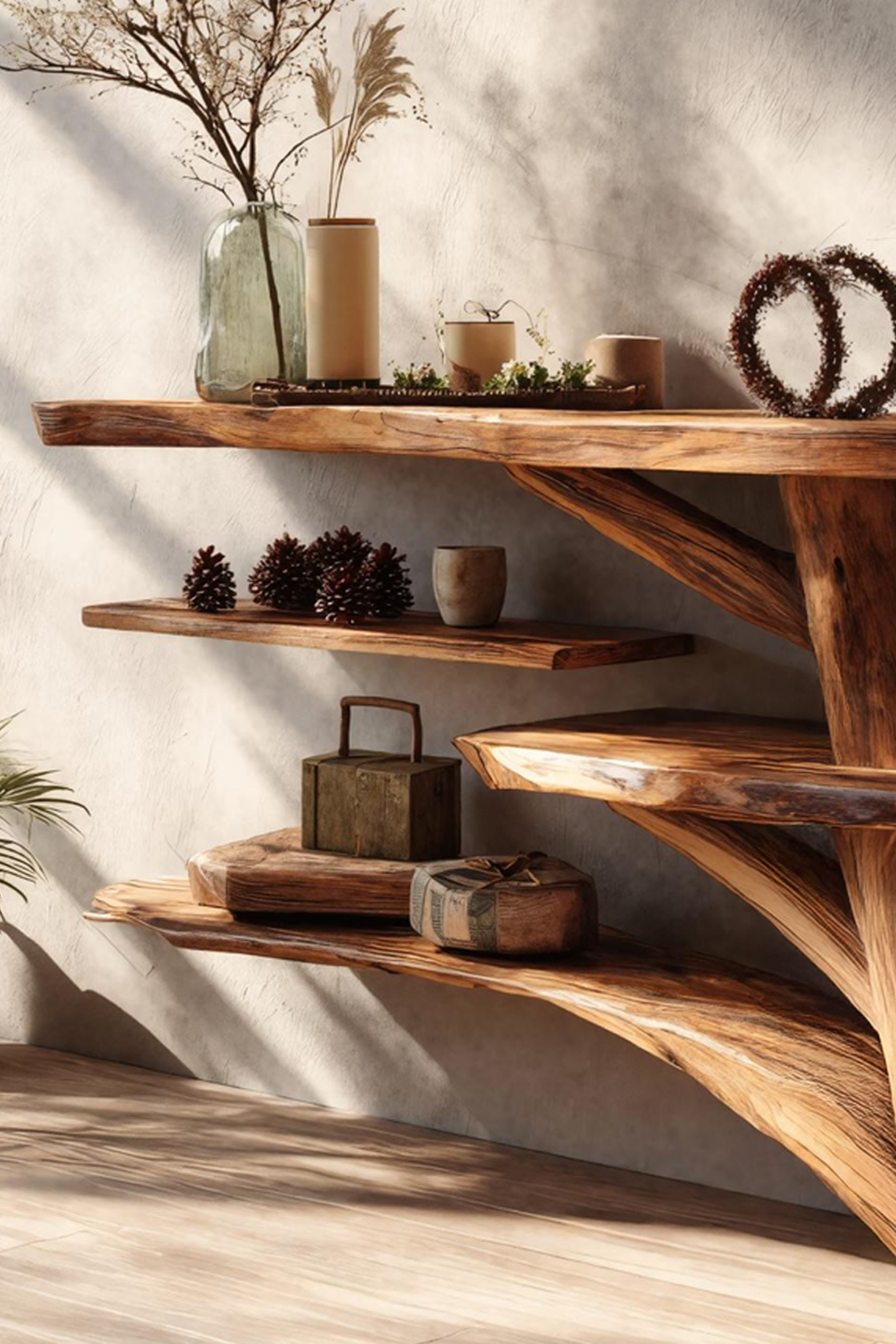 Handcrafted Solid Wood Console Table For Christmas Entryway Seasonal Decor SILDTTRCSC031