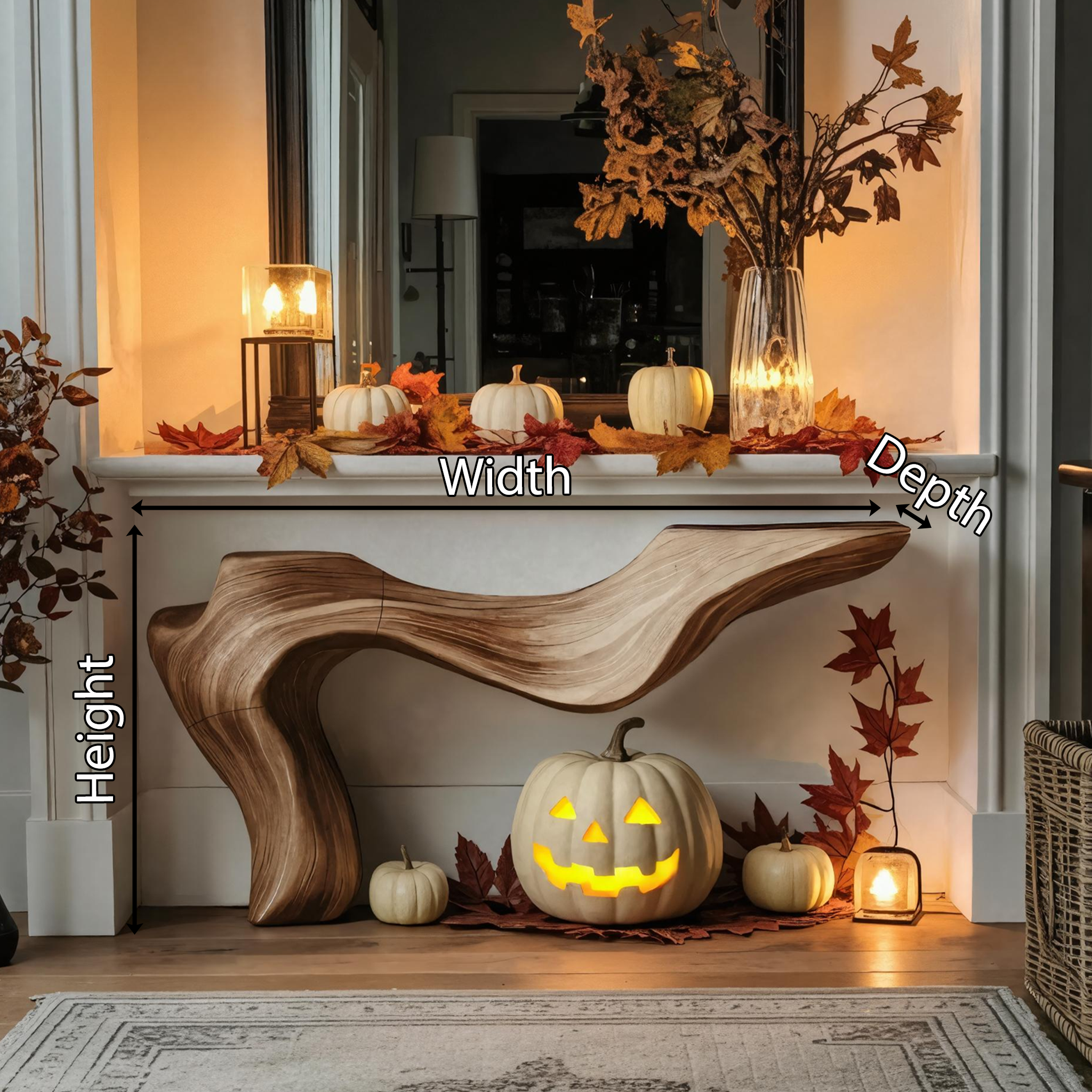 Modern Live Edge Coffee Table For Furniture Decor Halloween Decoration SILDTTNHCS005
