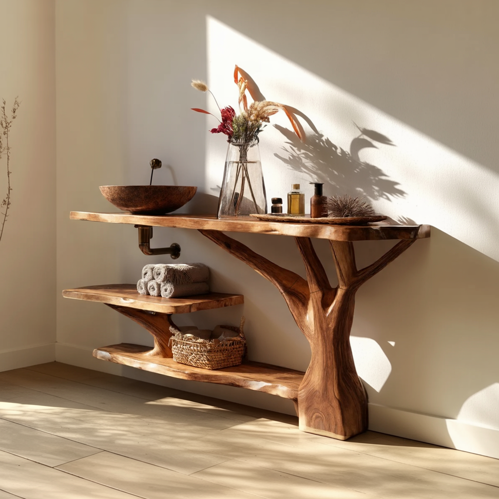 Farmhouse Solid Wood Bathroom Vanity For Rustic Furniture Decoration SILDTTRBRV071