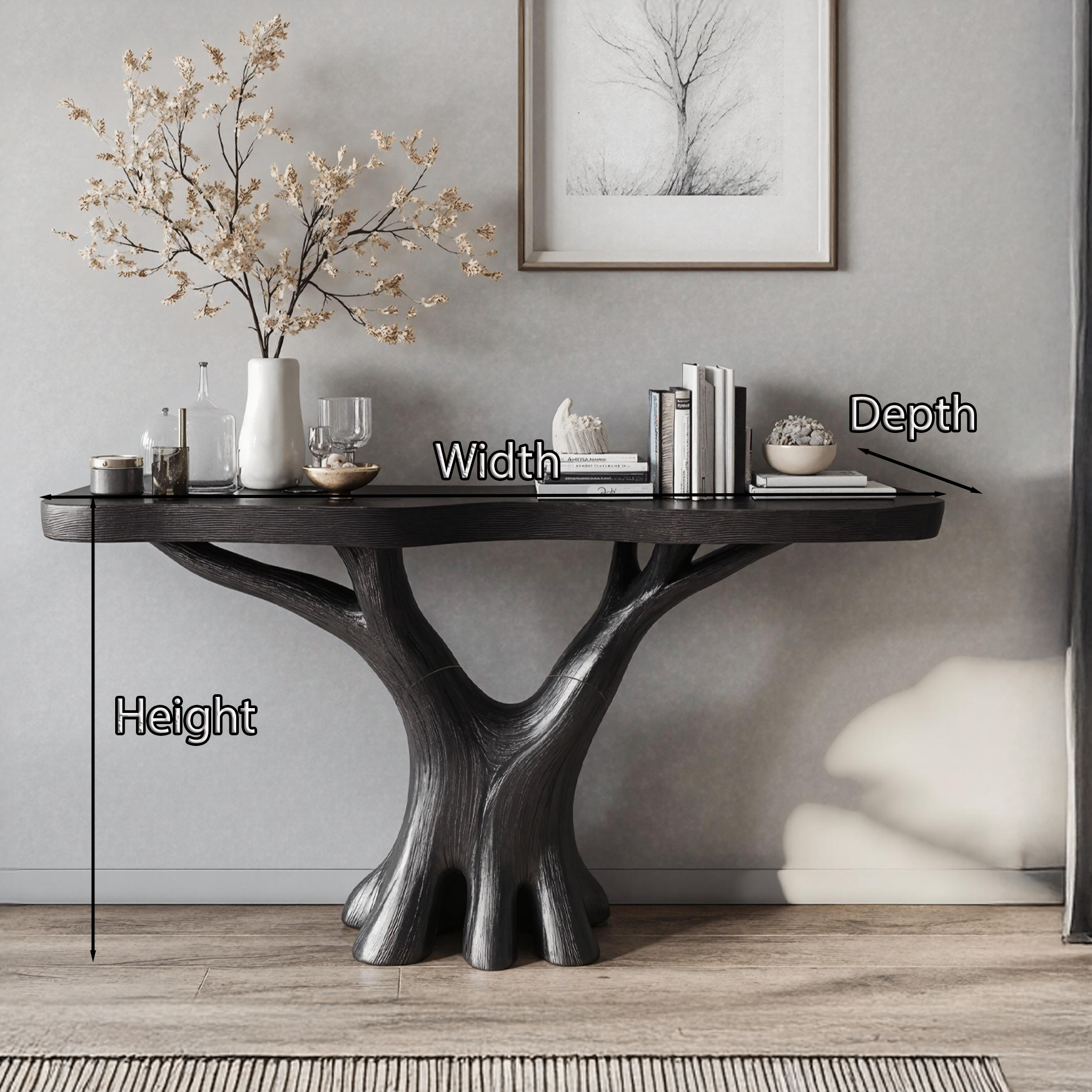 Beautiful Rustic Farmhouse Wood Console Table For Entryway Storage Solutions SILDTCS183