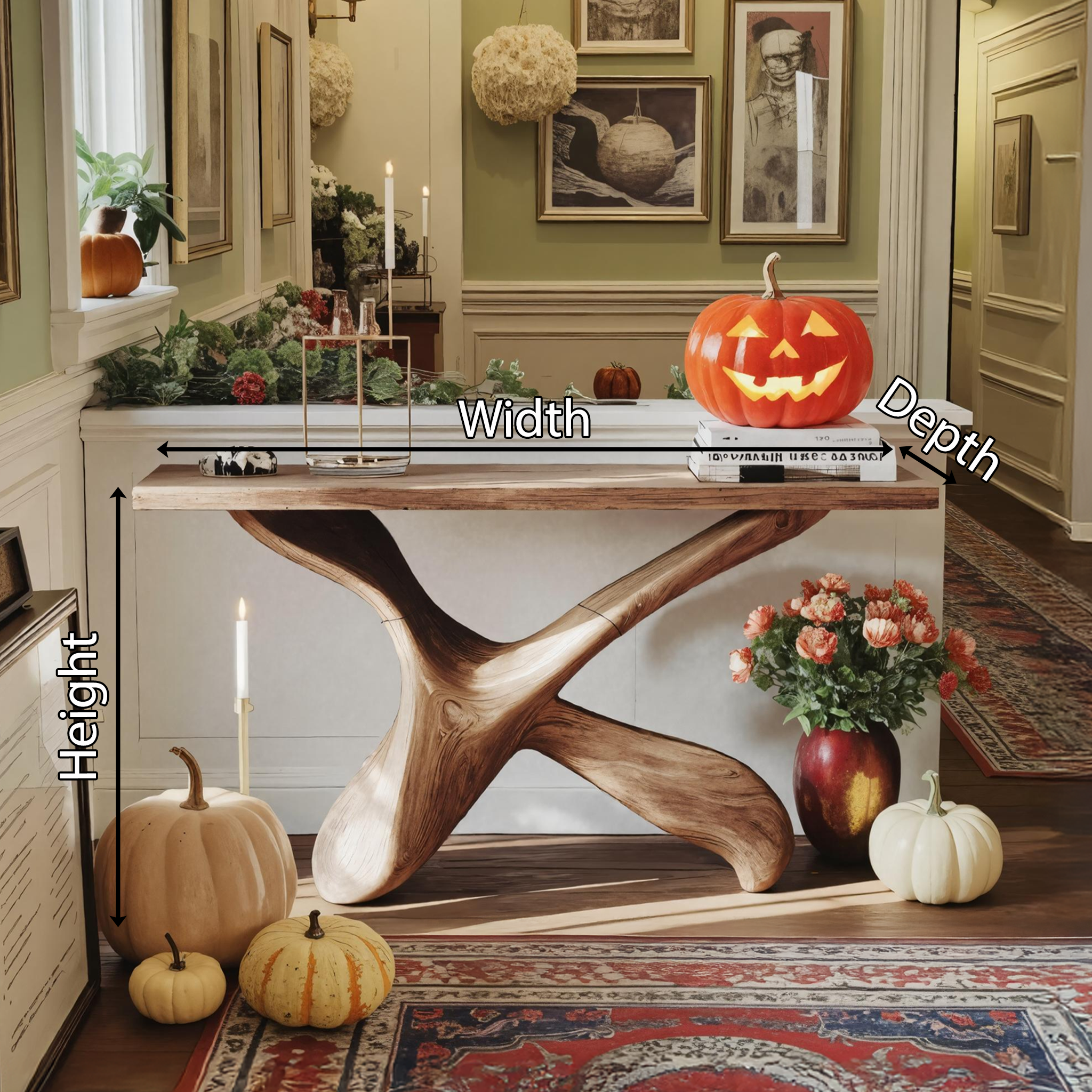 Handcrafted Live Edge Coffee Table For Entryway Design Halloween Decor SILDTTNHCS008