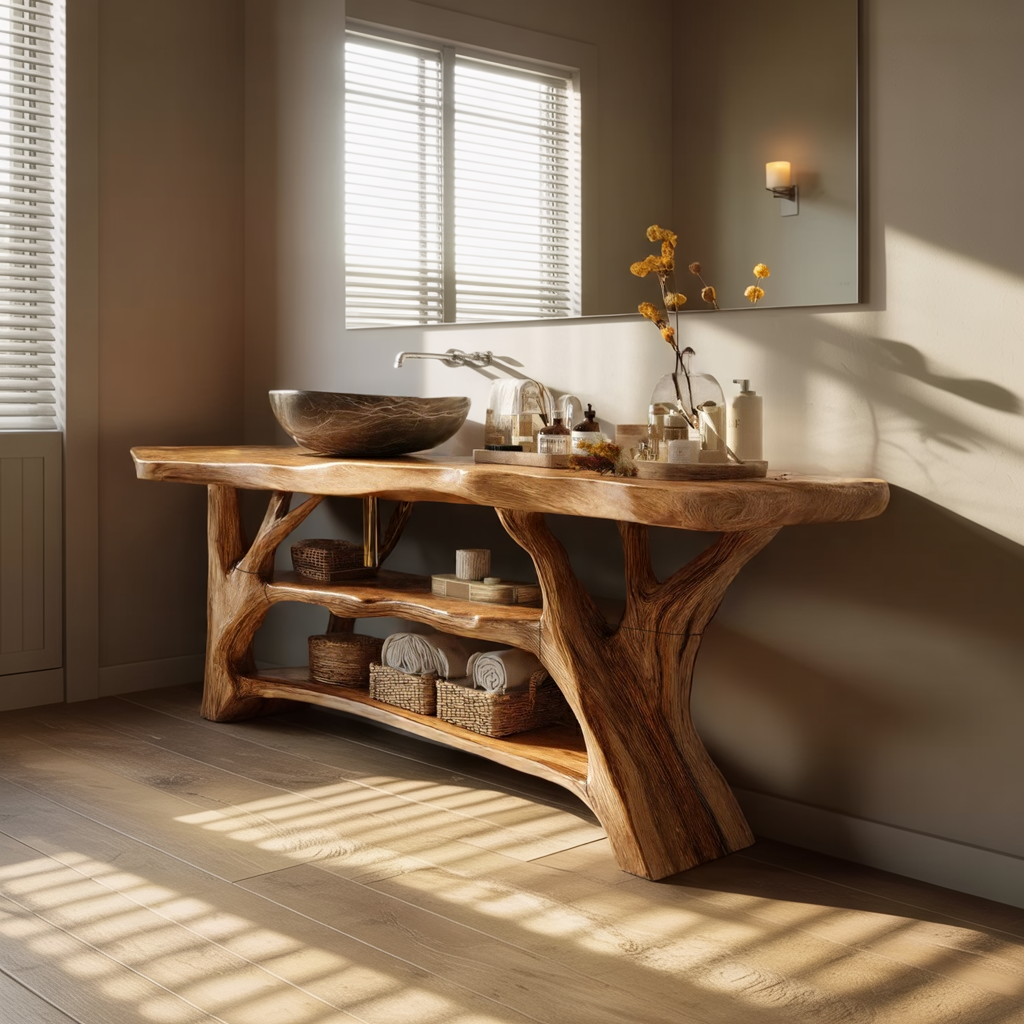 Farmhouse Solid Wood Bathroom Vanity For Farmhouse Furniture Interior SILDTTRBRV083