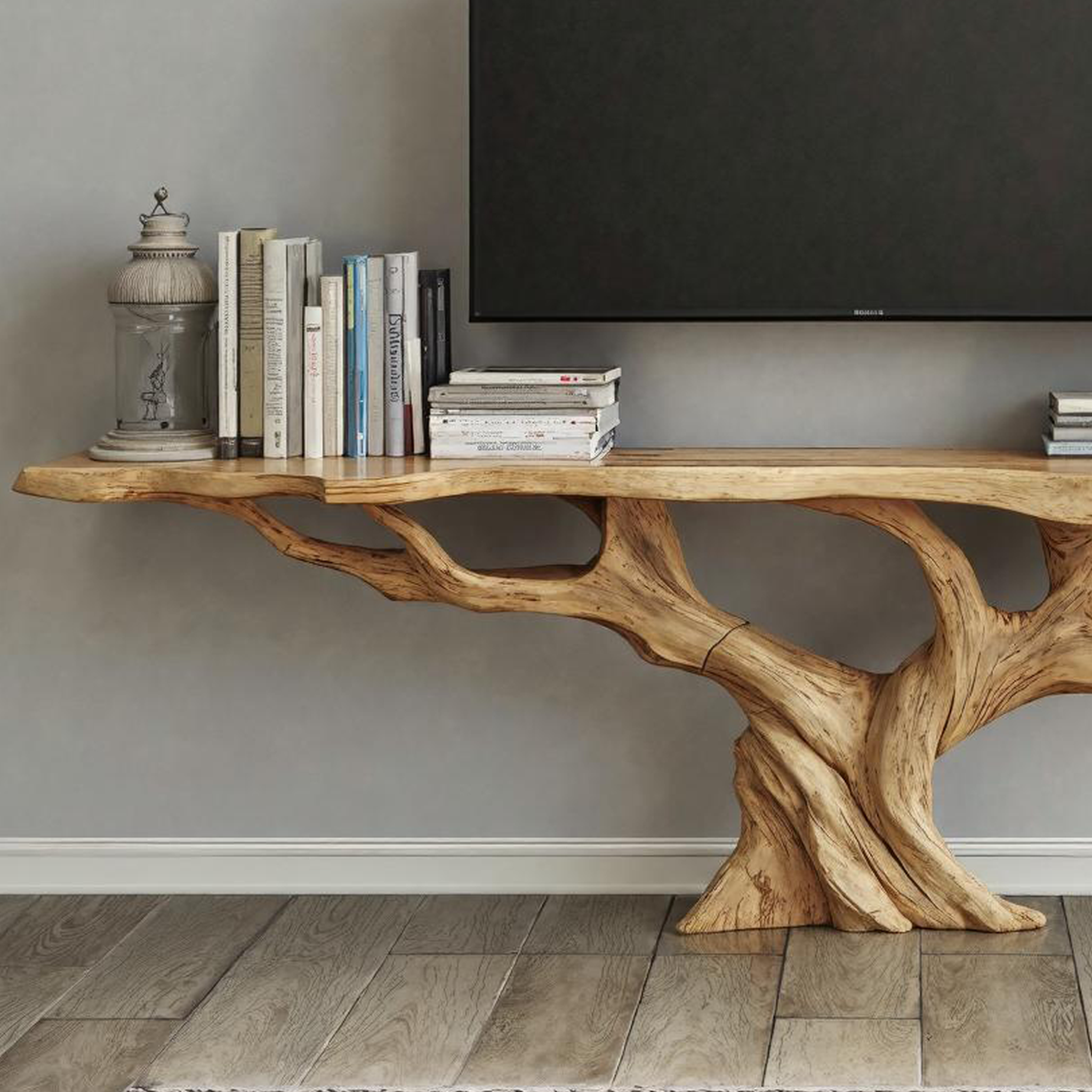 Farmhouse Live Edge TV Cabinet For Living Room And Entryway SILDTTVC025