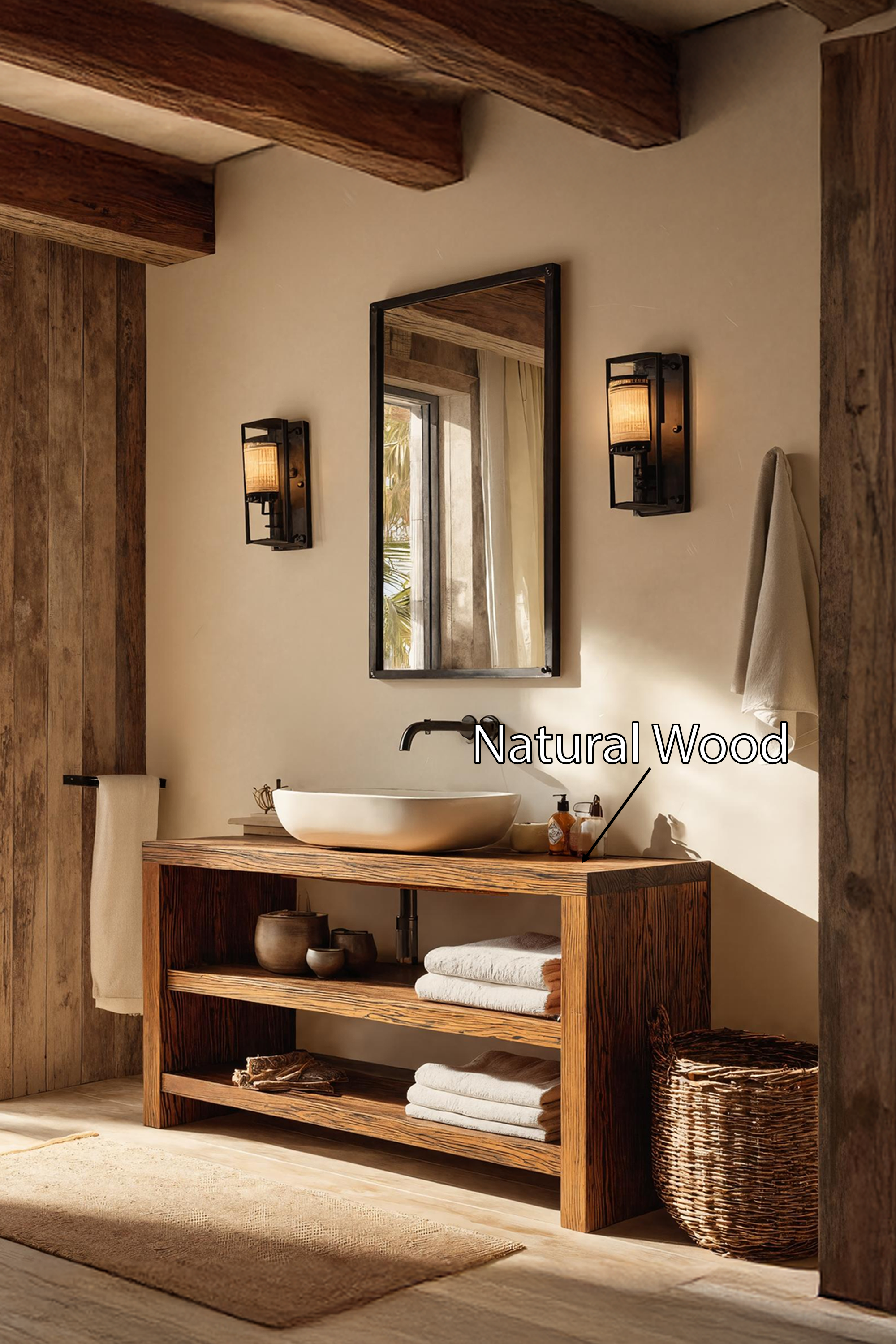 Farmhouse Wooden Vanity For Cozy Bathroom Spaces SILDTTRBRV037