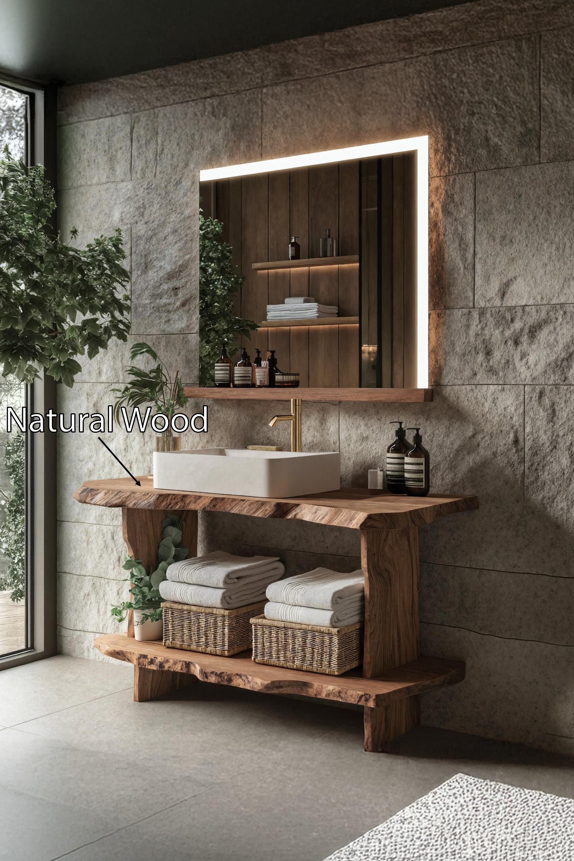 Mid Century Bathroom Cabinet For Elegant Bathroom SILDTTRBRV057
