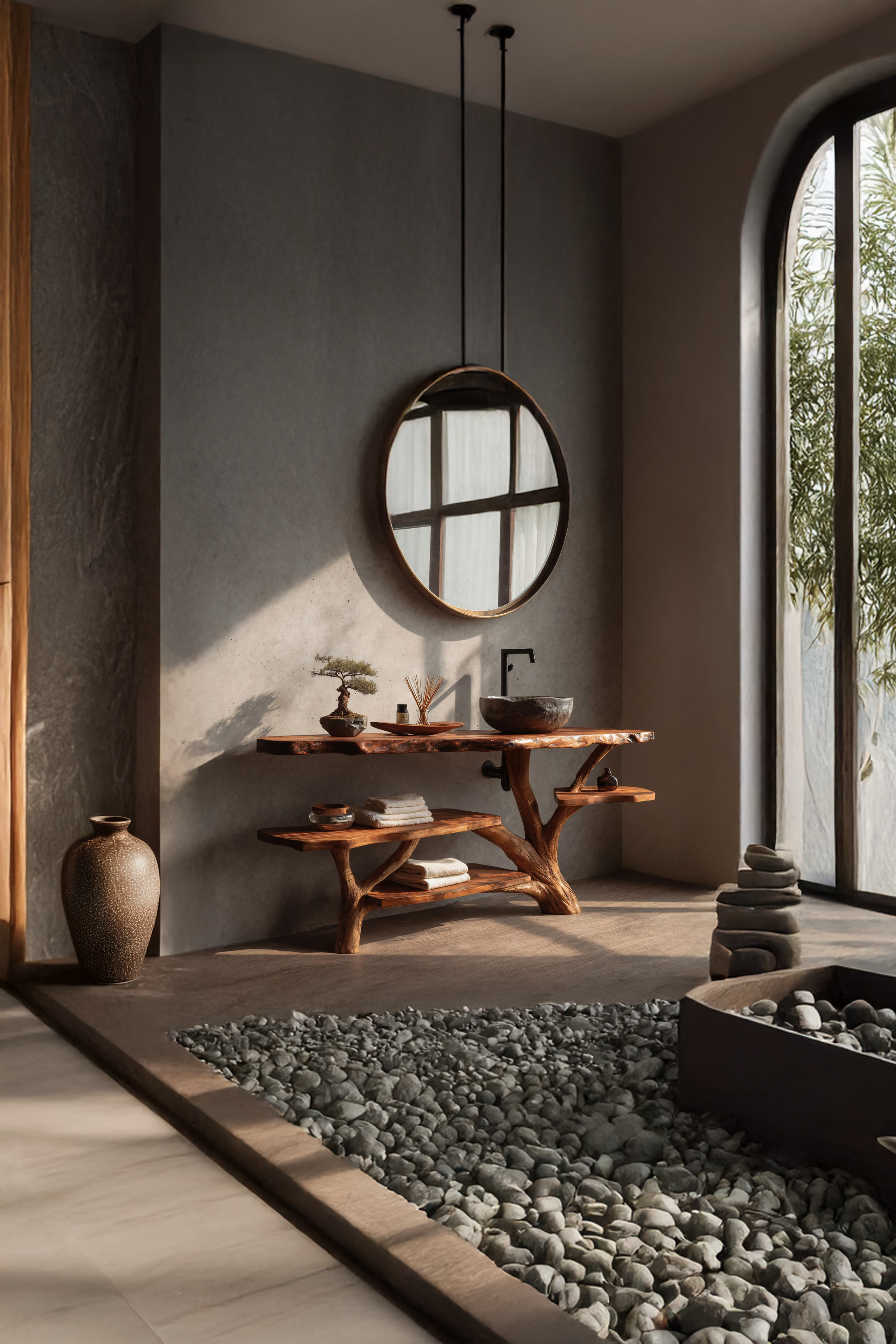 Handcrafted Solid Wood Vanity For Timeless Bathroom Furniture Decor SILDTTNBRV026