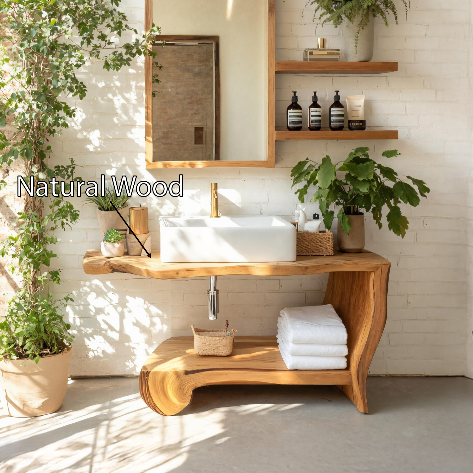 Handcrafted Live Edge Vanity For Elegant Bathroom SILDTTRBRV050