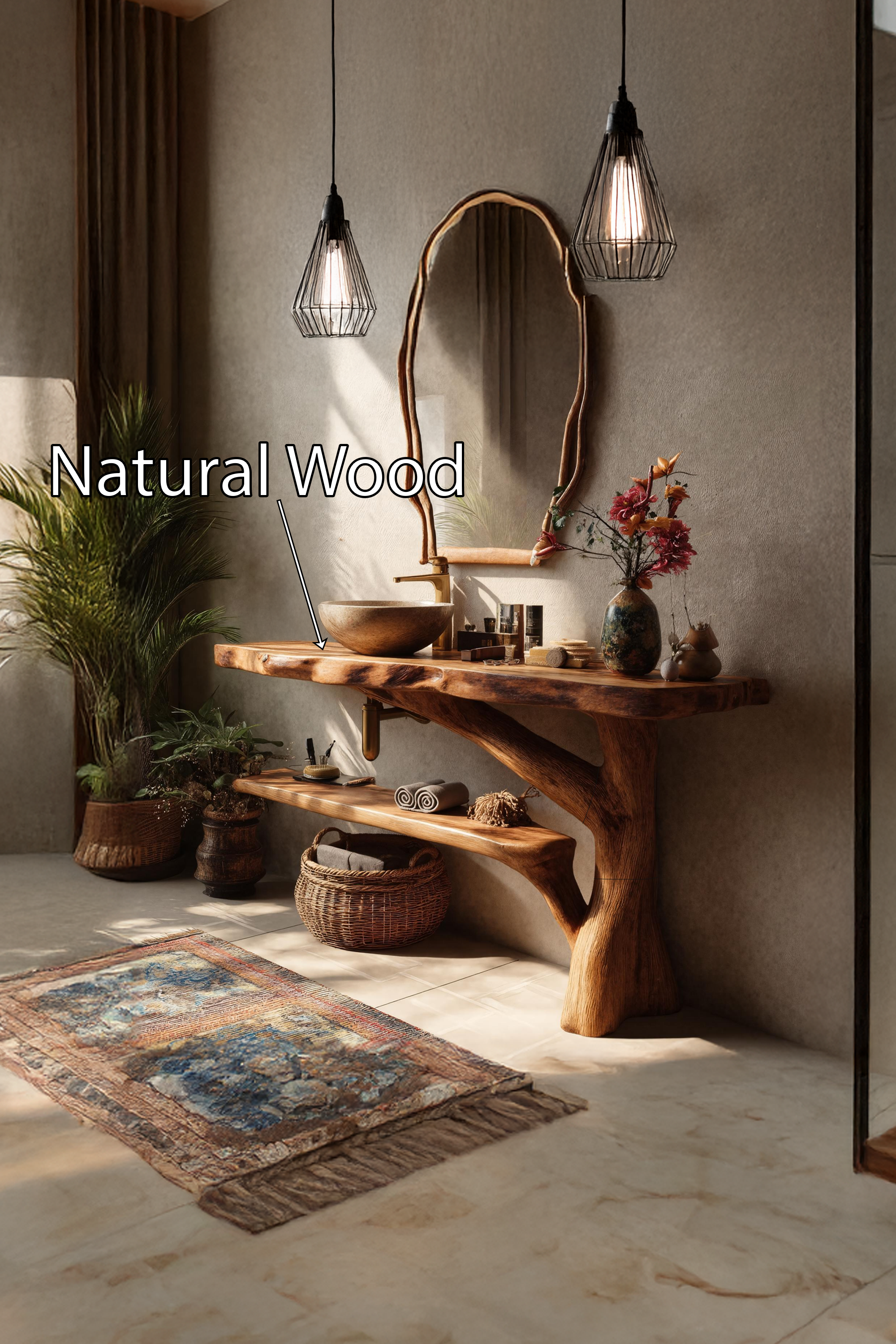 Modern Solid Wood Bathroom Vanity For Luxury Furniture Home Decor SILDTTRBRV077