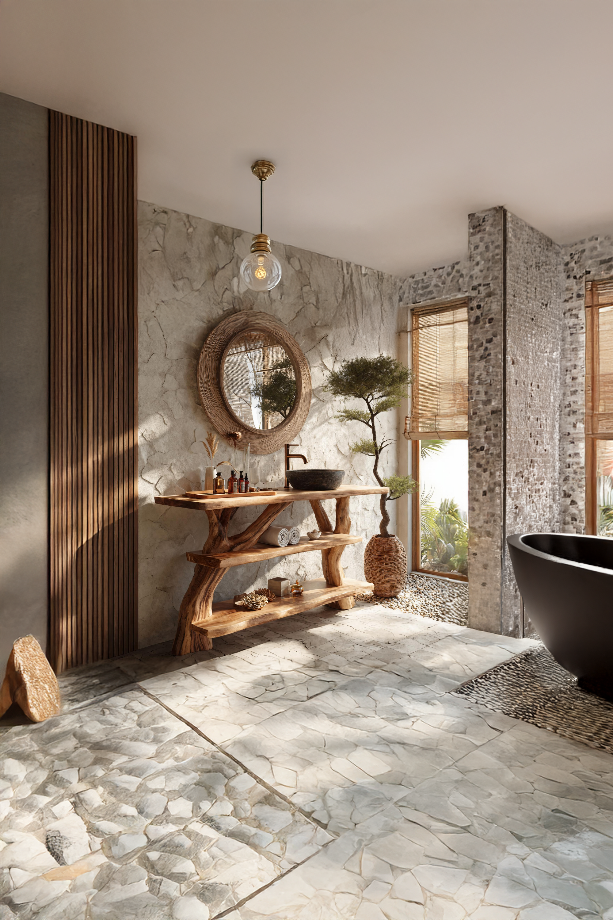 Farmhouse Solid Wood Vanity For Cozy Bathroom Furniture Decor SILDTTNBRV019