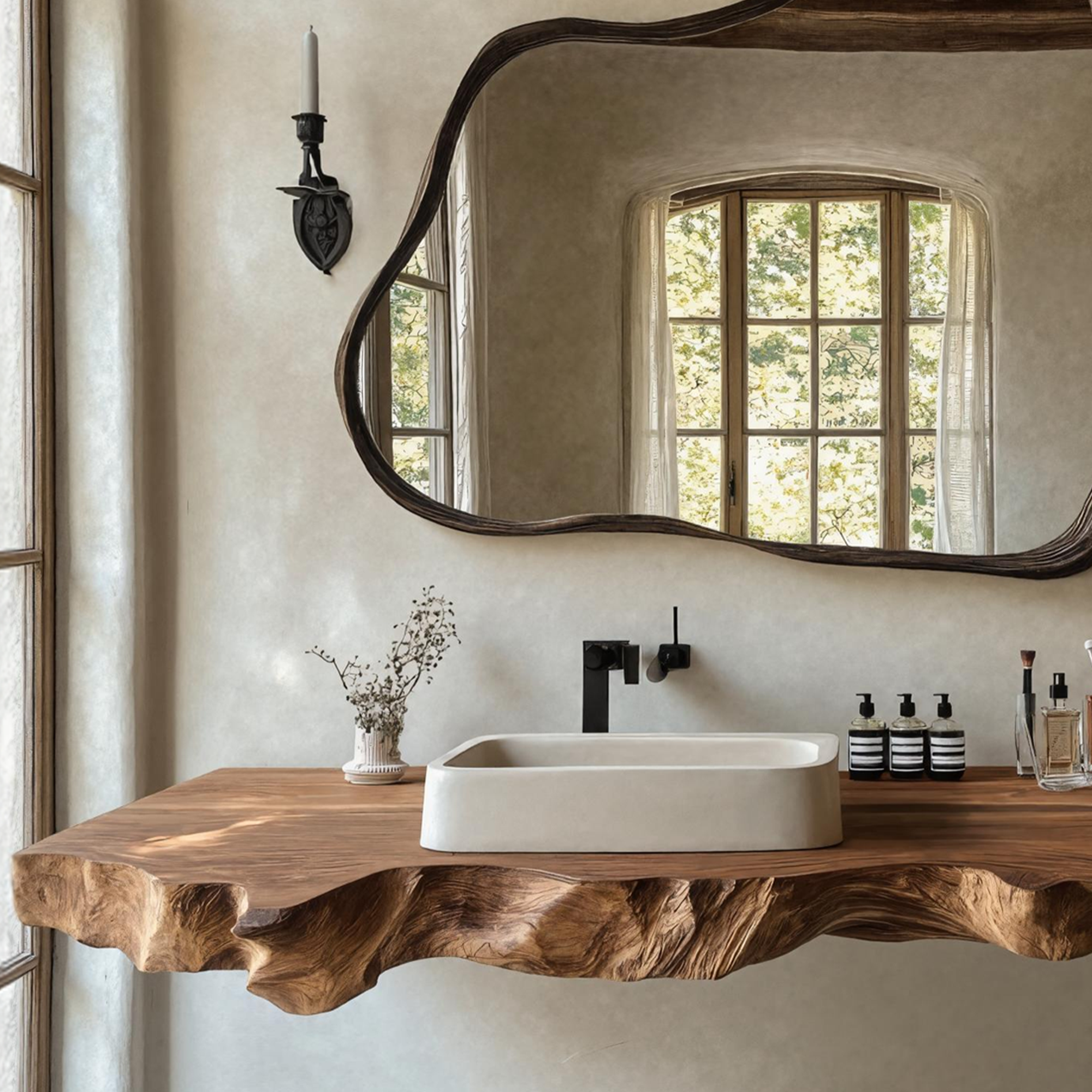 Mid Century Vanity In Solid Wood For Bathroom Decor SILDTTRBAS021