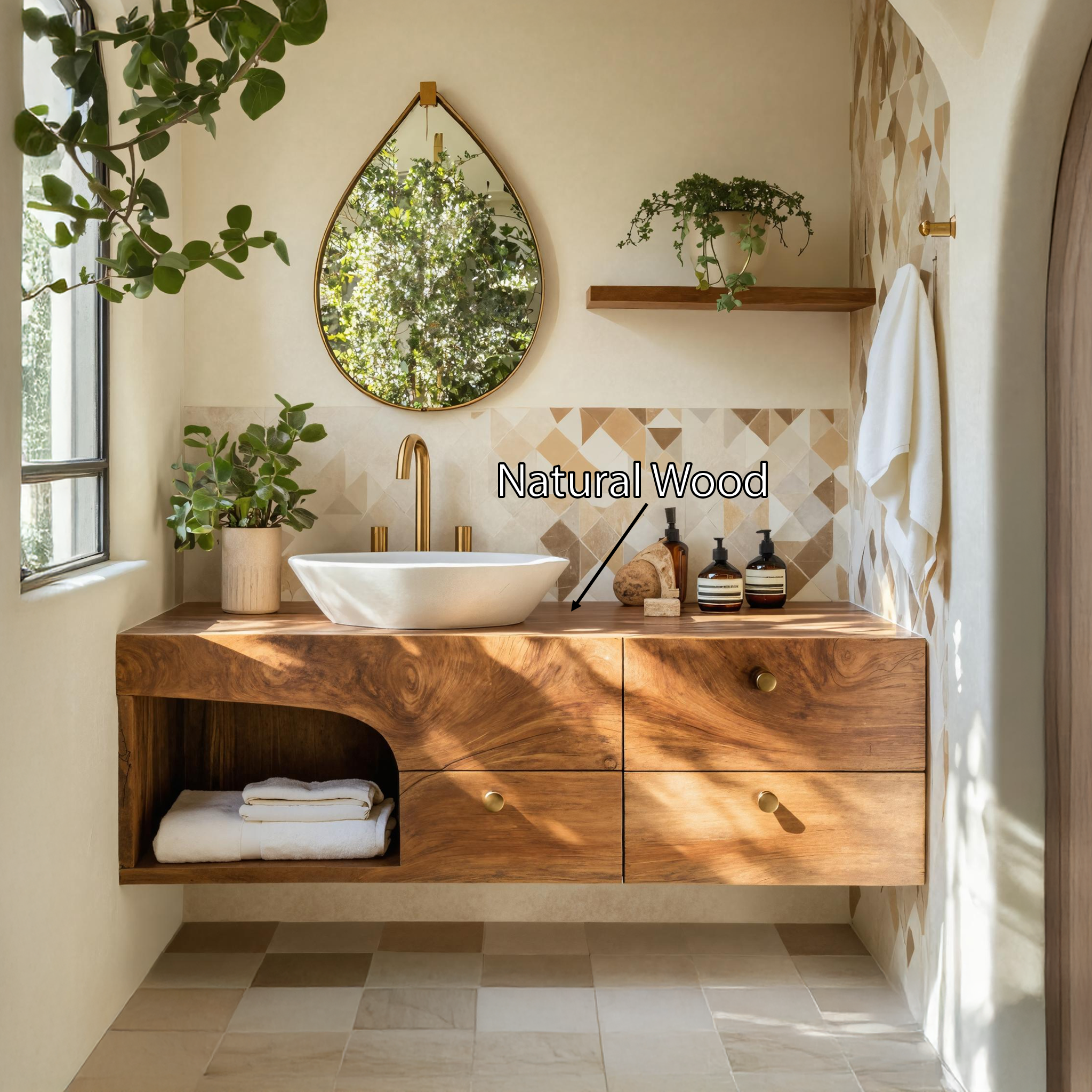 Rustic Floating Vanity For Small Bathroom Renovation SILDTTRBRV021