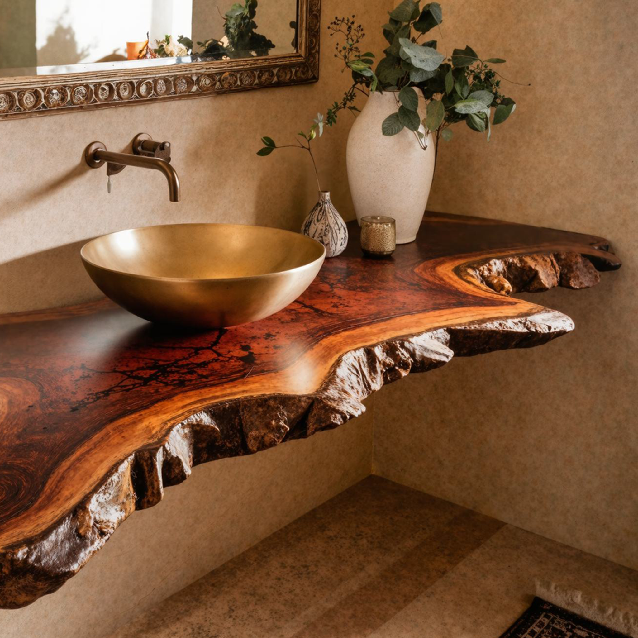 Rustic Bathroom Vanity Floating Shelf SILDTBRV091