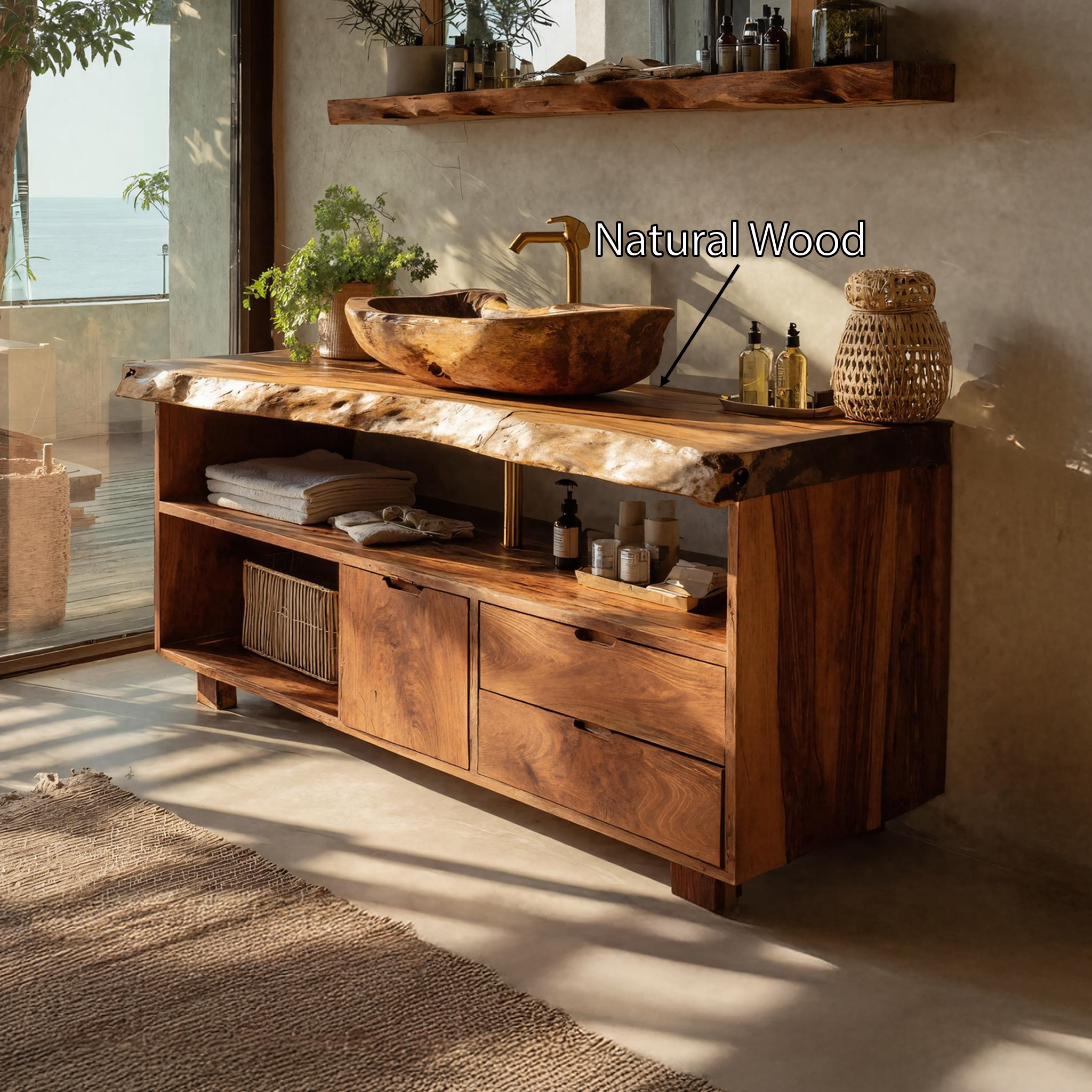 Modern Mid Century Vanity For Bathroom Makeover SILDTTRBRV030