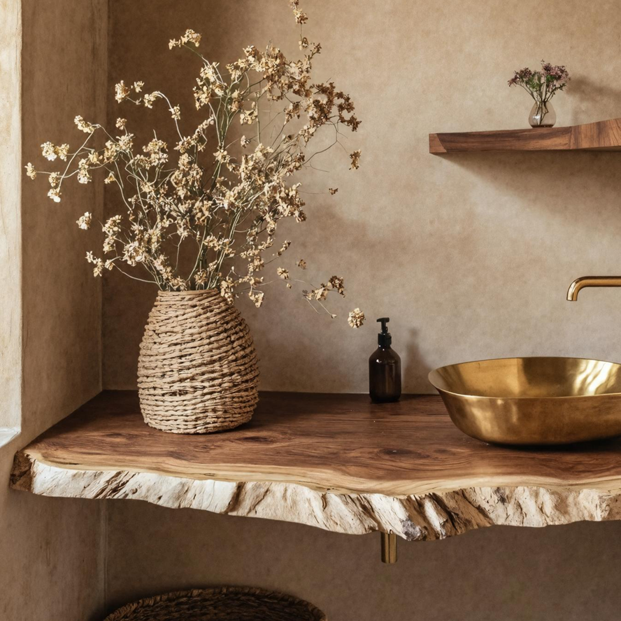 Handcrafted Bathroom Vanity In Live Edge Wood Design SILDTTRBAS007