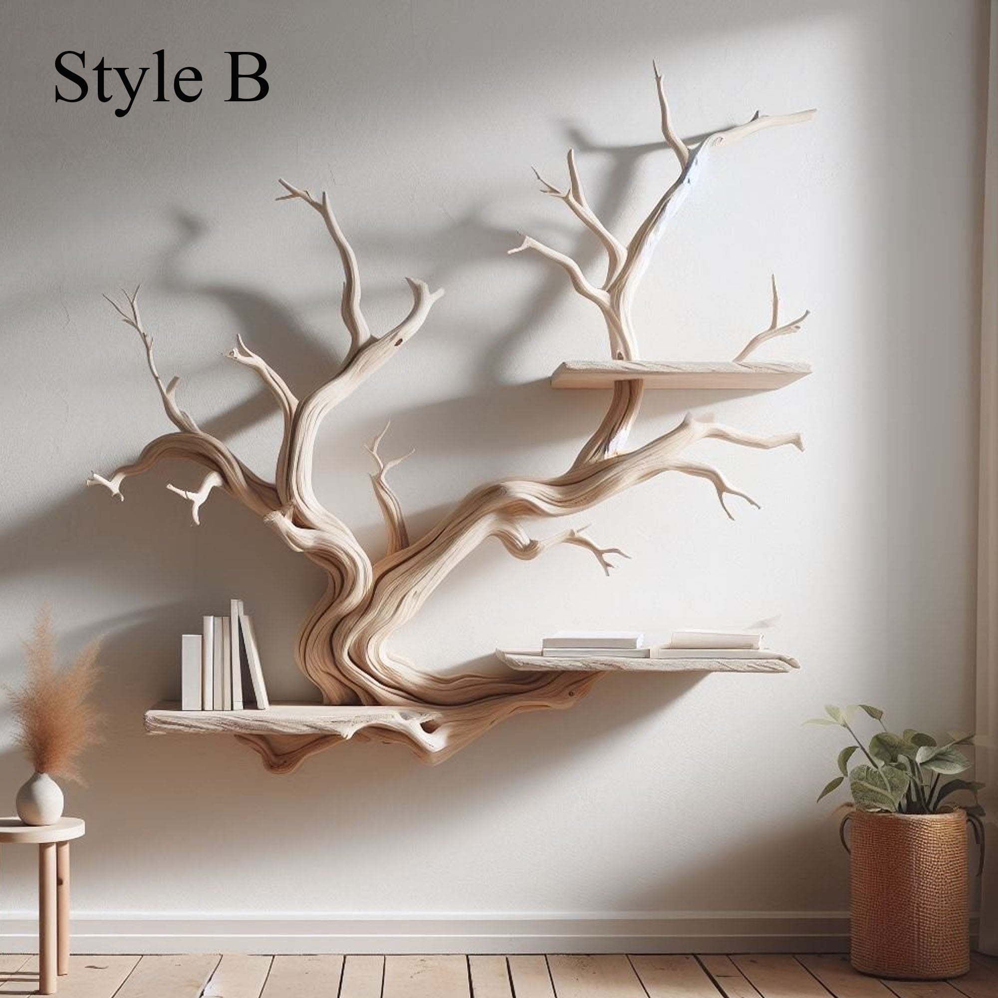 Tree Branch Shelves Driftwood Wall Mounted Floating Shelf SINLTBS008