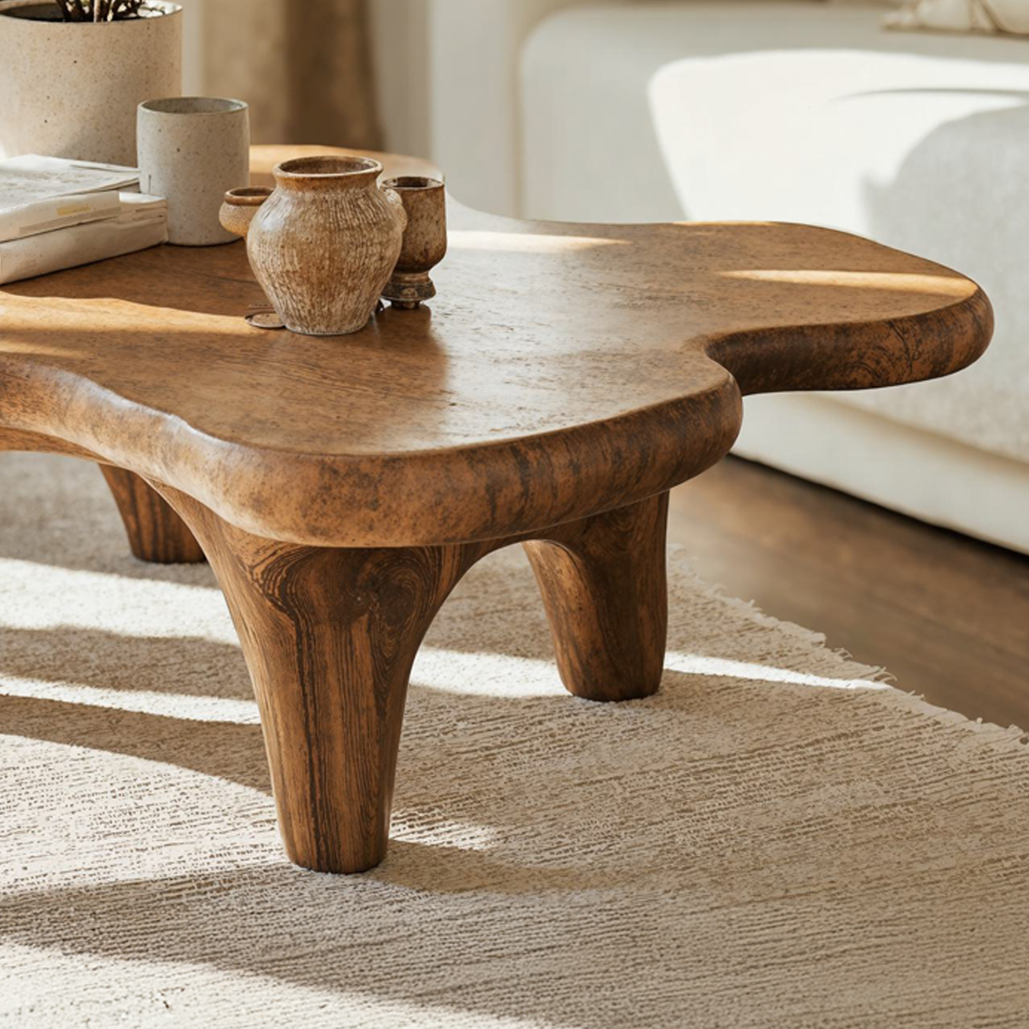 Modern Wood Coffee Table Low Coffee Table SILDTCF057