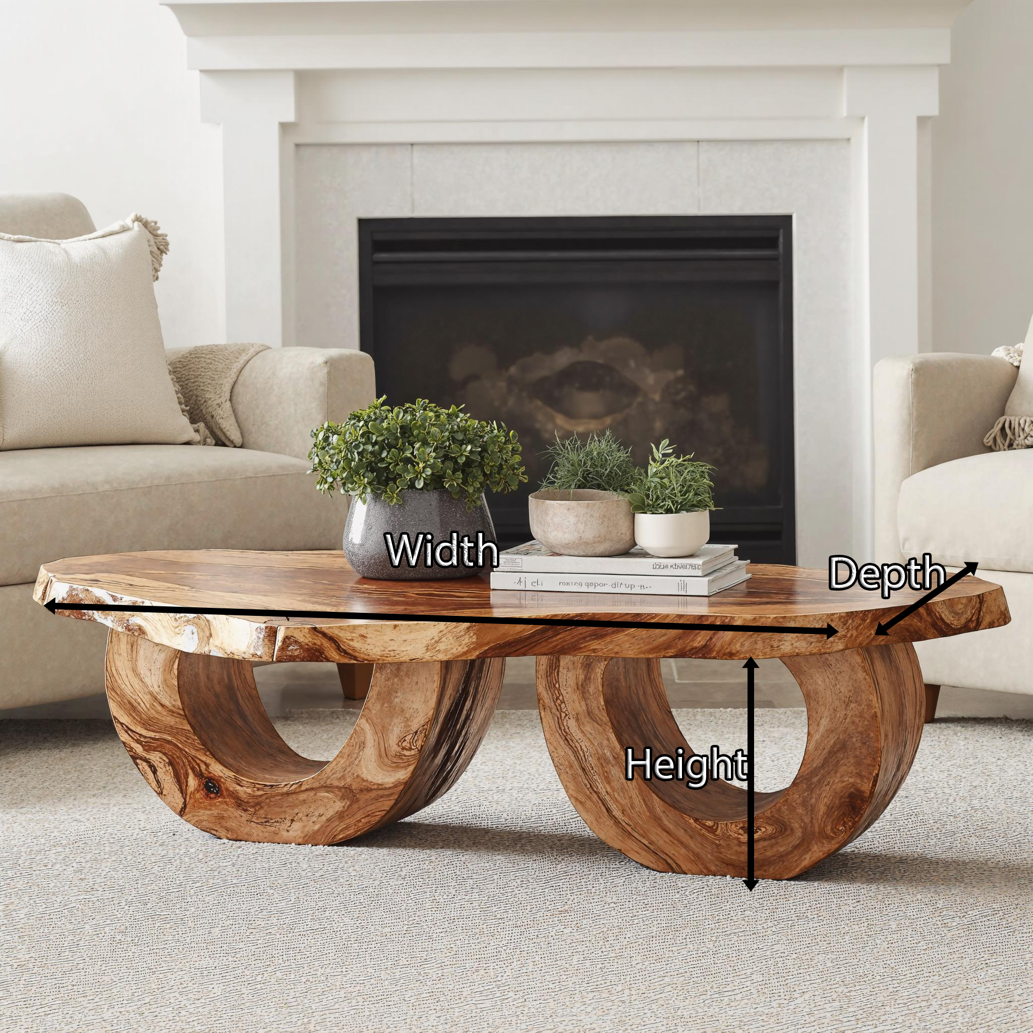 Mid-Century Modern Wood Coffee Table Stylish Decor SILDTCF102