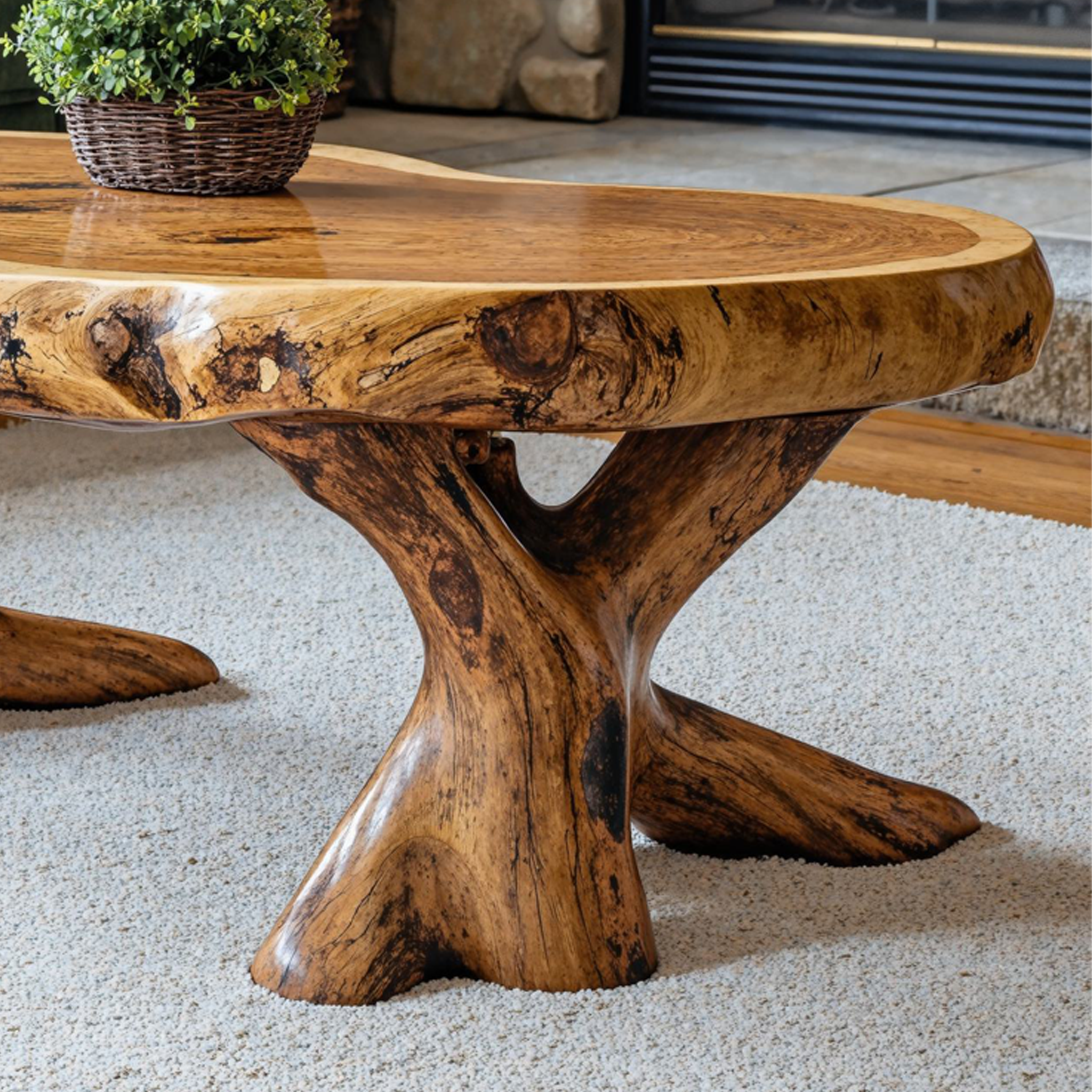 Wood Coffee Table For Living Room Home SILDTCF050