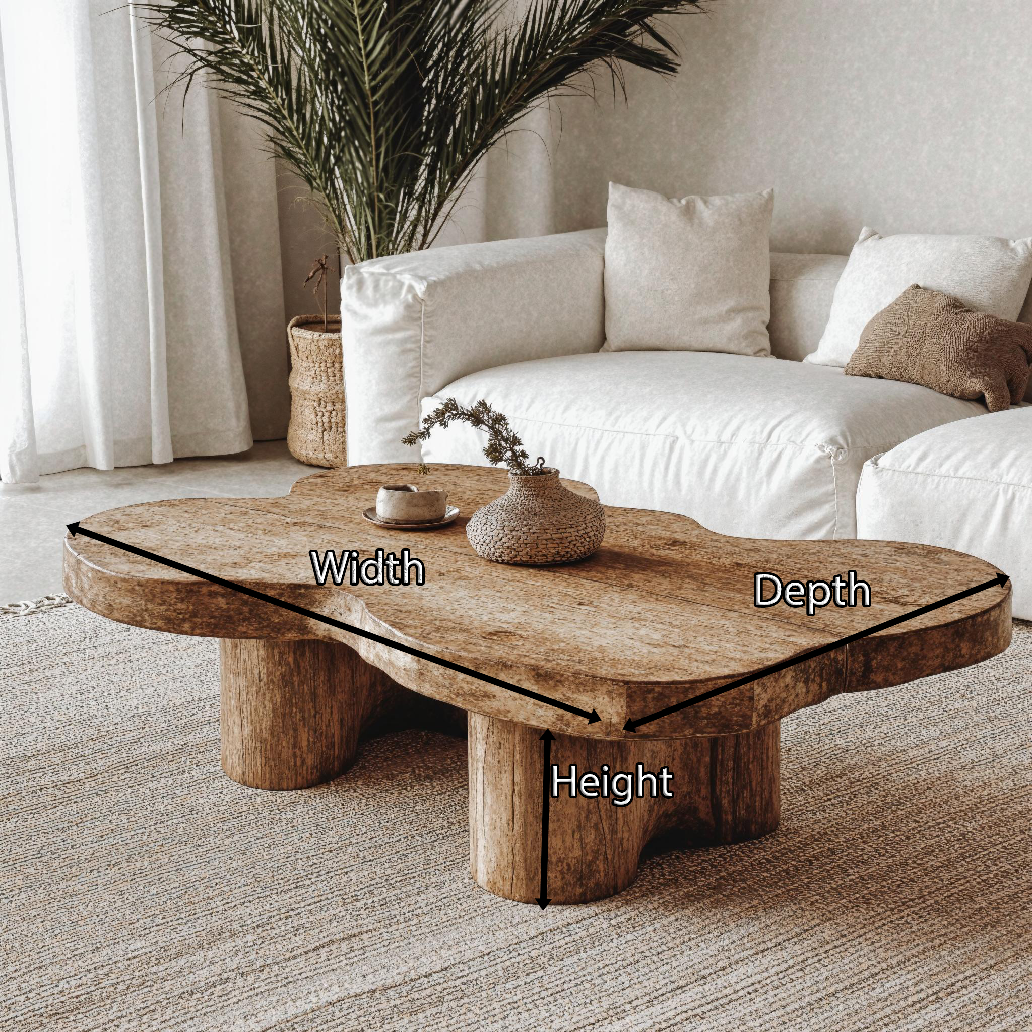 Farmhouse Style Wood Coffee Table For Country Homes SILDTCF093
