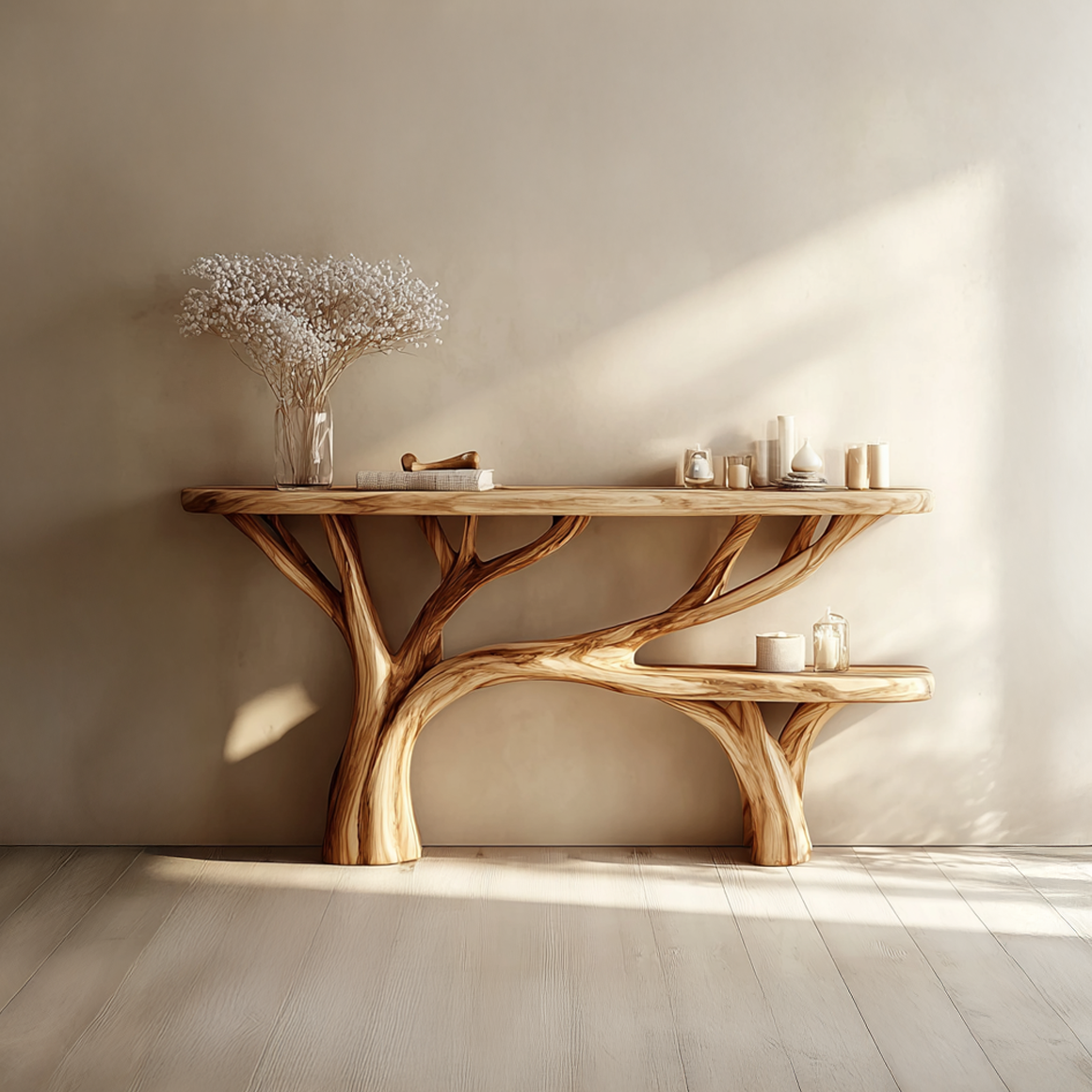 Rustic Tree Design Console Table Living Room Entryway SINLSACS266