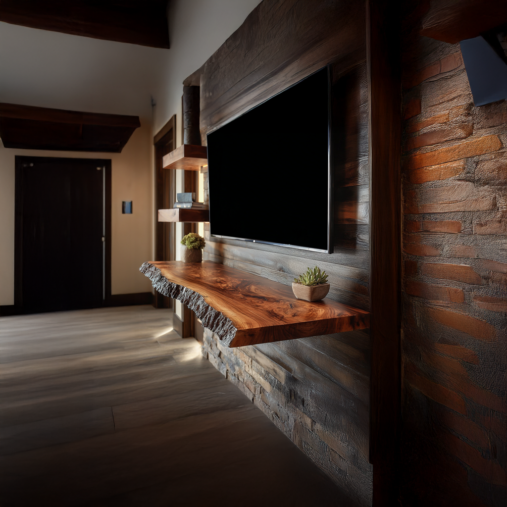 Rustic Floating Shelf Family Room SINLSAFL103