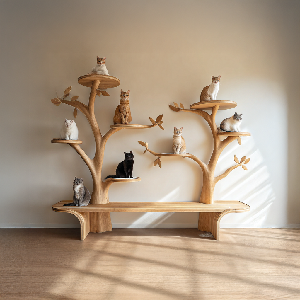 Rustic Tree Cat Tower Modern Living Room SINLSATT033