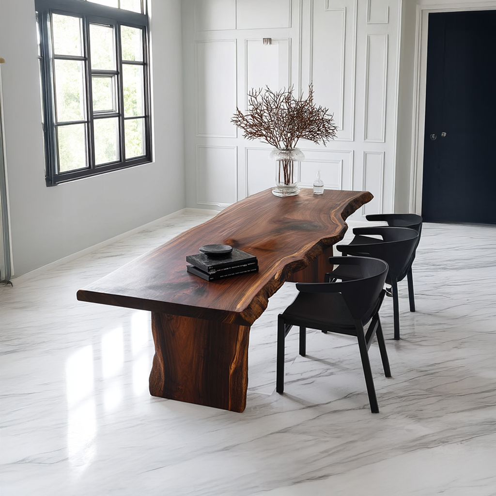Rustic Live Edge Dining Table Modern Living SINLSADT077