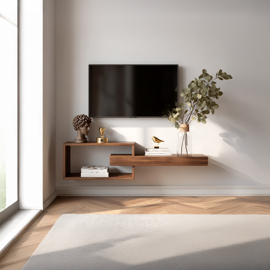 Mid Century Floating TV Shelf Living Room SINLSAFL114