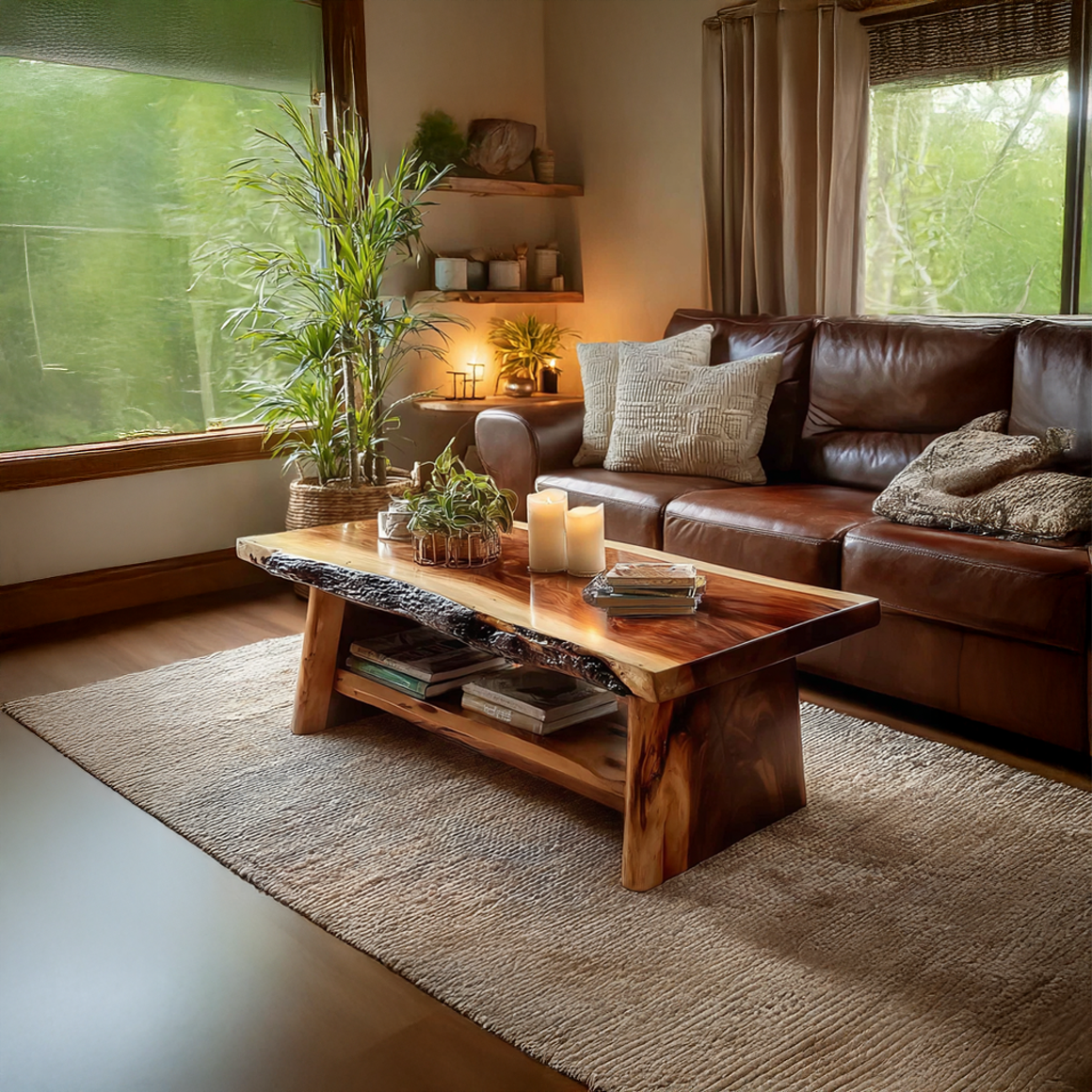 Rustic Coffee Table Living Room Storage SINLSACF155