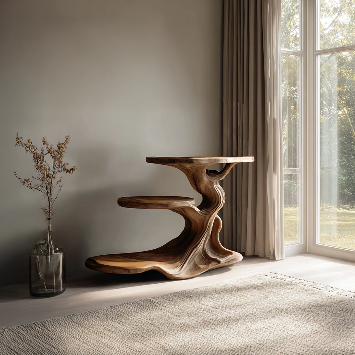 Free Standing Rustic End Table Reading Nook SINLSABT090