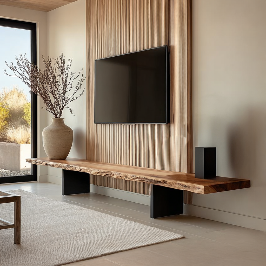 Rustic Console Table Natural Wood Accent Living Room Focal Point SINLSACS112