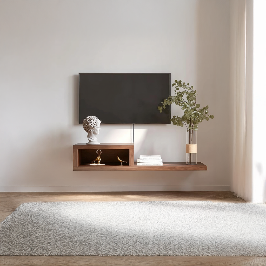 Mid Century Floating TV Console Bedroom Or Living Room SINLSAFL113