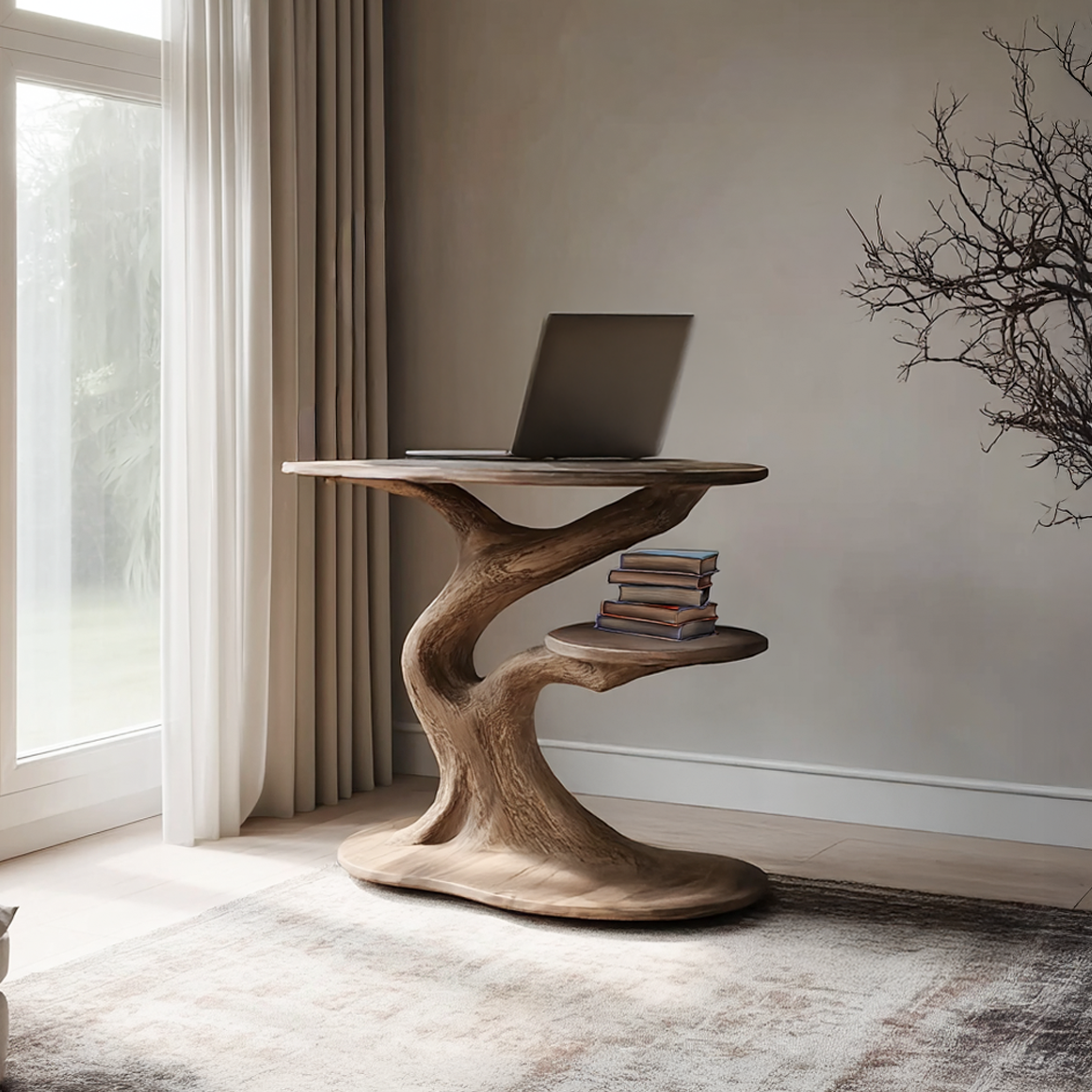 Rustic End Table Office Reading Nook SINLSABT091
